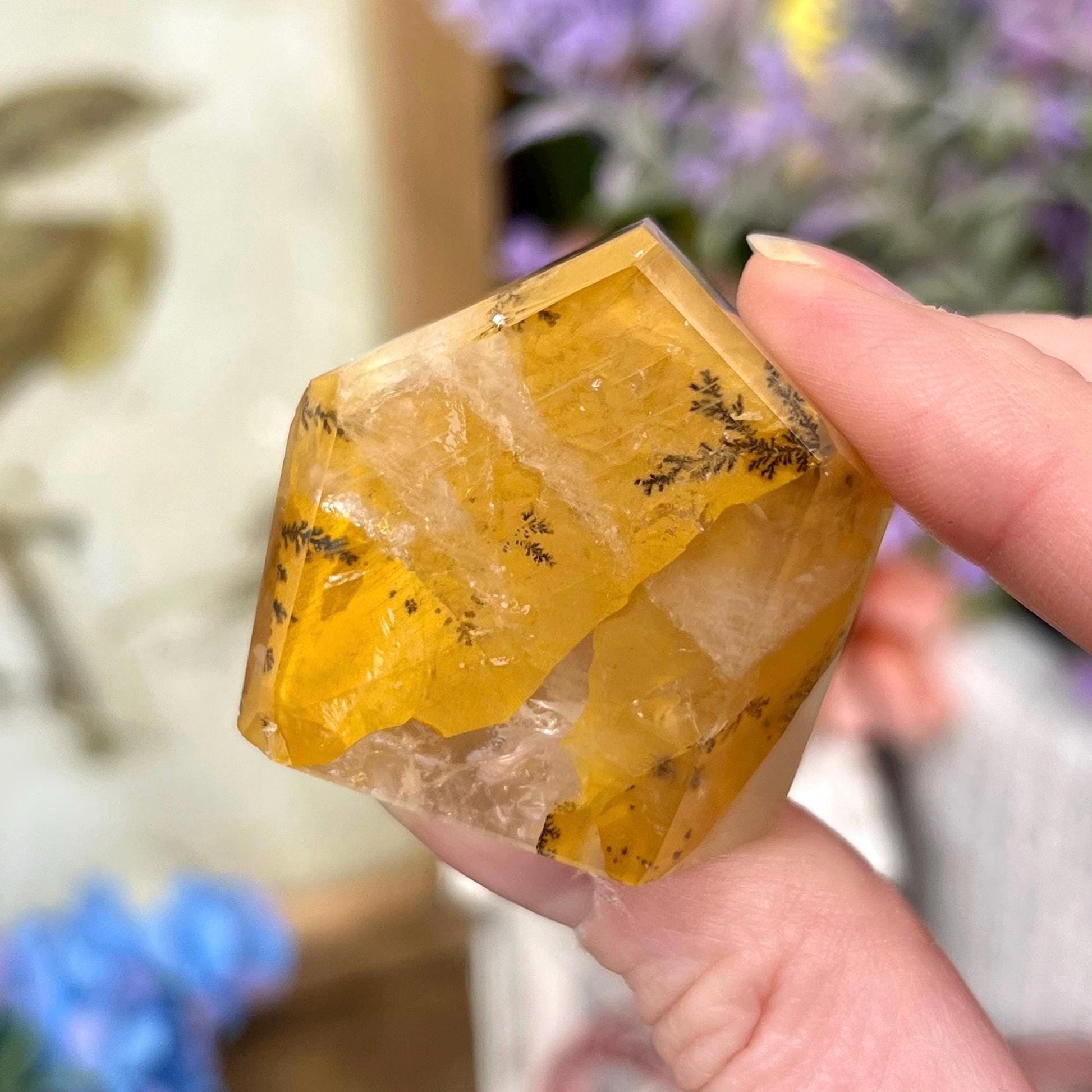 Small High Quality Dendritic Golden Healer Quartz Freeform | Dendritic Quartz | Hematoid Quartz | Dendrites | Yellow Hematoid Quartz