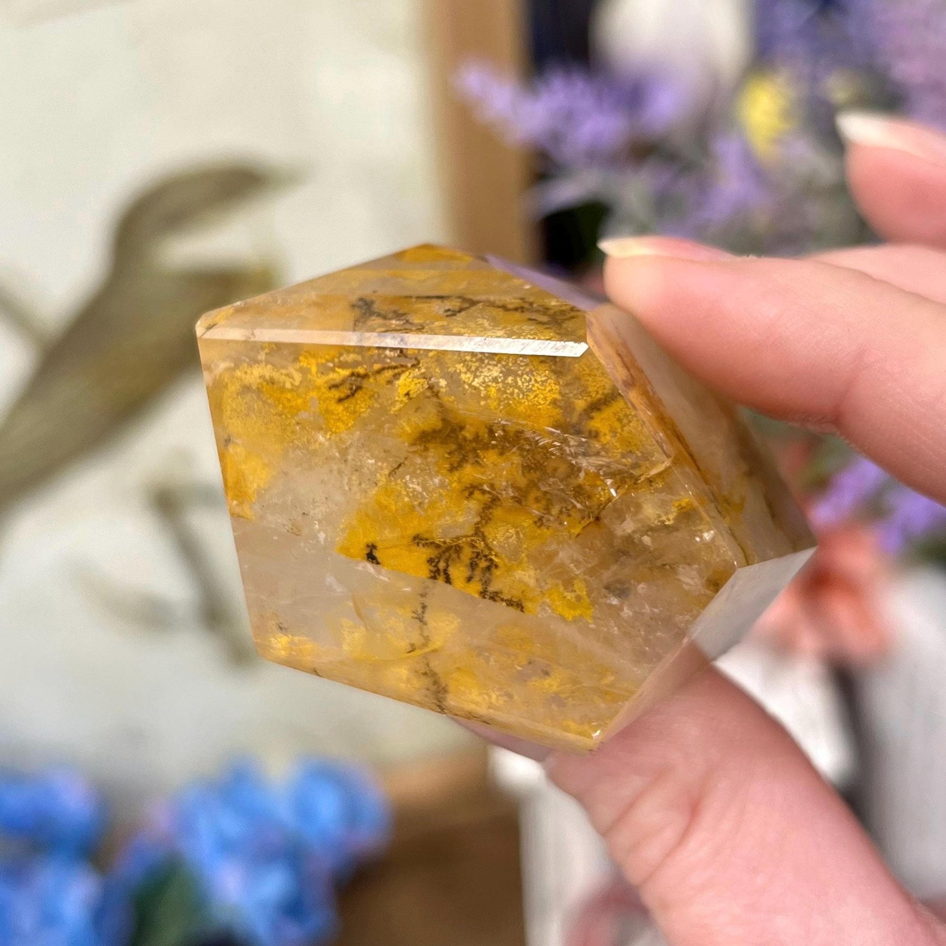 High Quality Dendritic Golden Healer Quartz Freeform | Dendritic Quartz | Hematoid Quartz | Dendrites | Yellow Hematoid Quartz