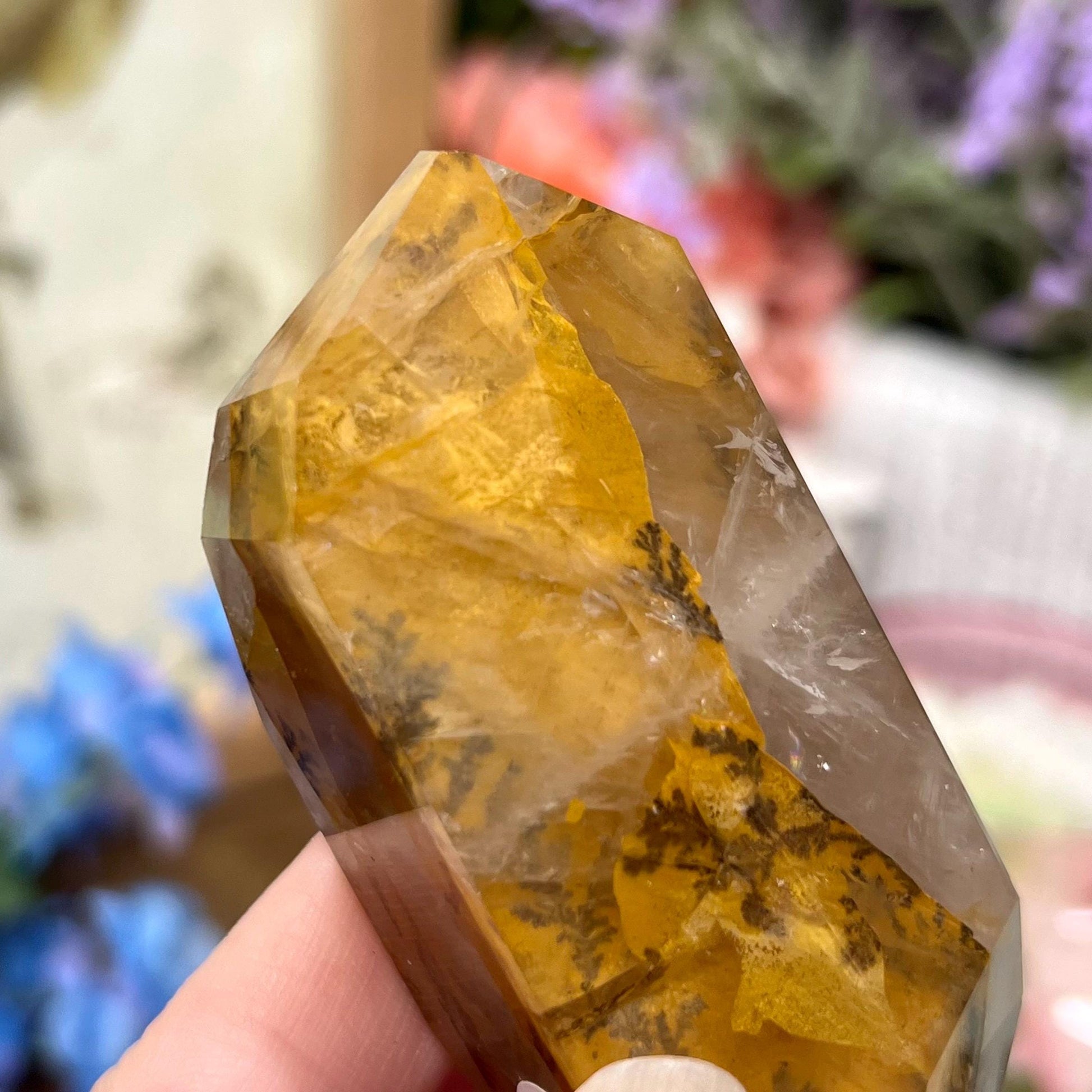 High Quality Dendritic Golden Healer Quartz Freeform | Dendritic Quartz | Hematoid Quartz | Dendrites | Yellow Hematoid Quartz