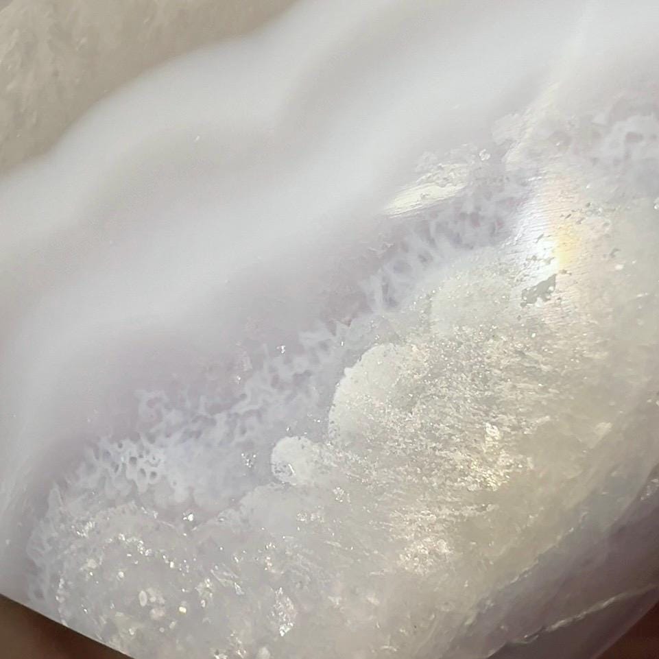 Large High Quality Blue Lace Agate Freeform | Druzy Blue Lace Agate | Crystal Flame