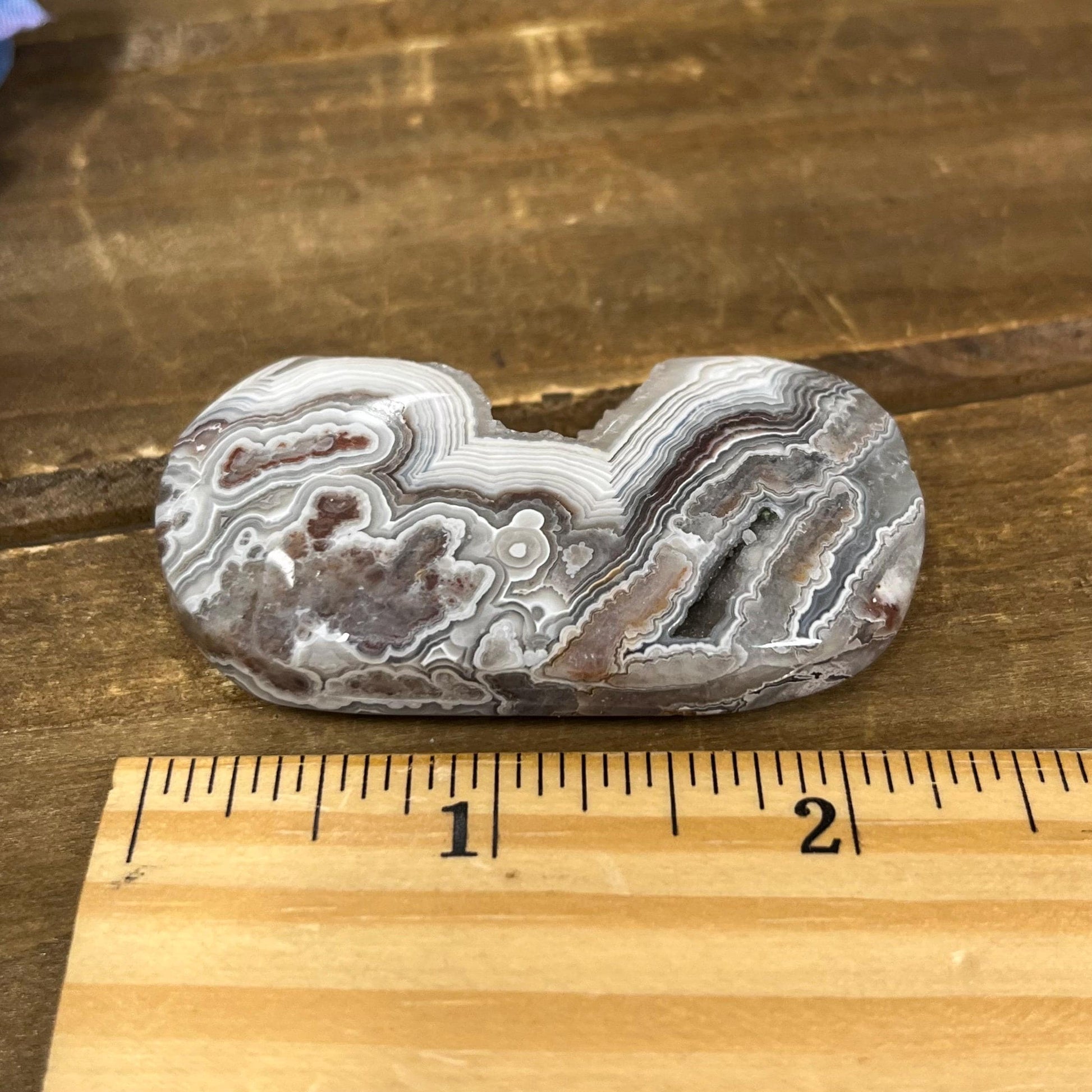 Druzy Mexican Lace Agate Palm | Banded Agate | Crazy Lace Agate