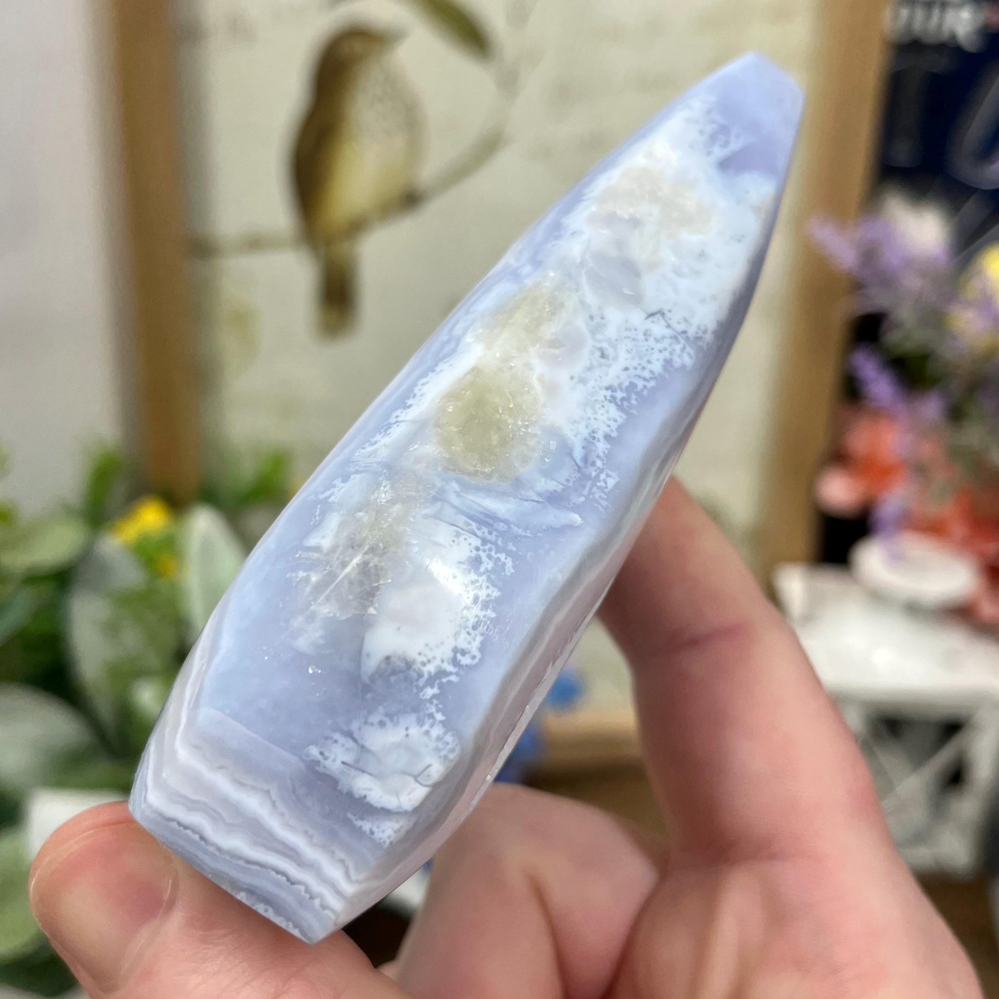 High Quality Blue Lace Agate Freeform | Druzy Blue Lace Agate | Crystal Flame