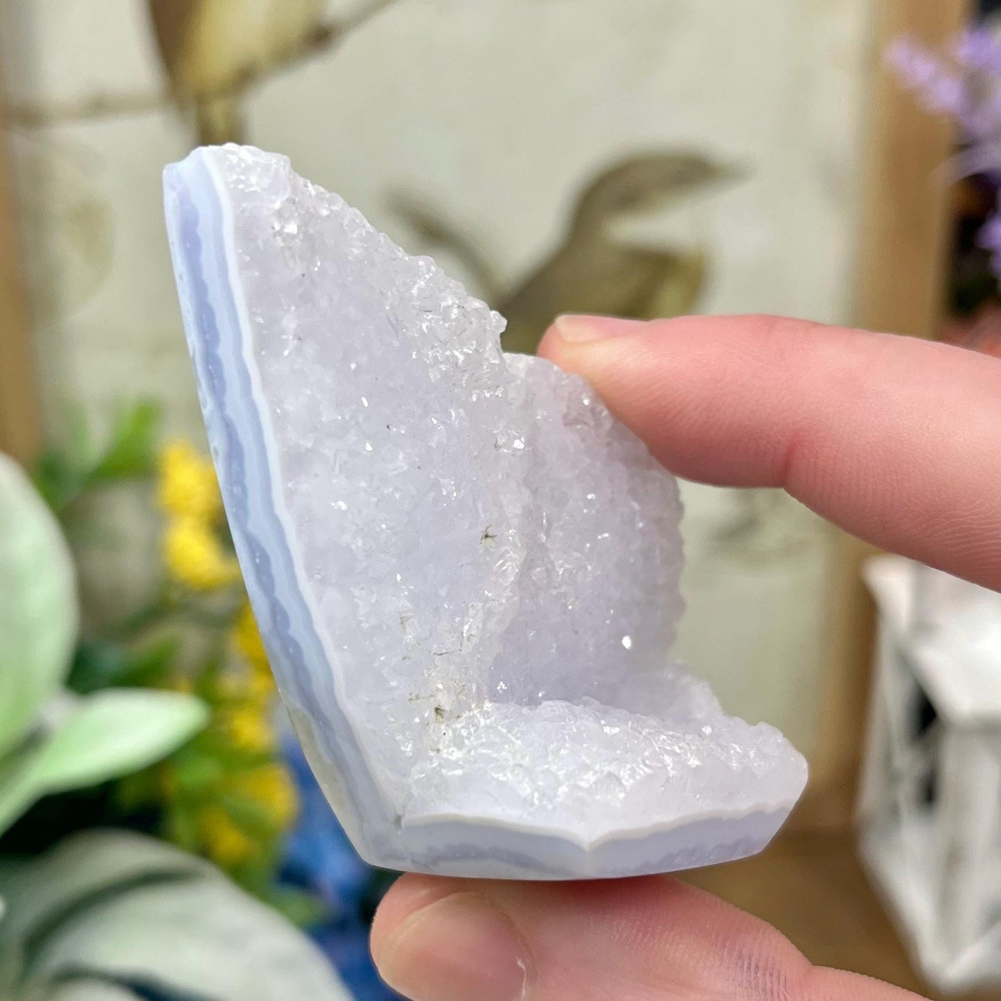 High Quality Blue Lace Agate Freeform | Druzy Blue Lace Agate | Crystal Flame