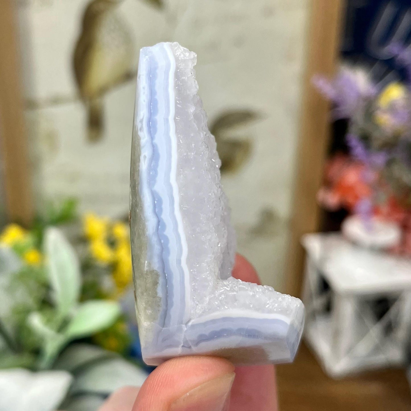 High Quality Blue Lace Agate Freeform | Druzy Blue Lace Agate | Crystal Flame
