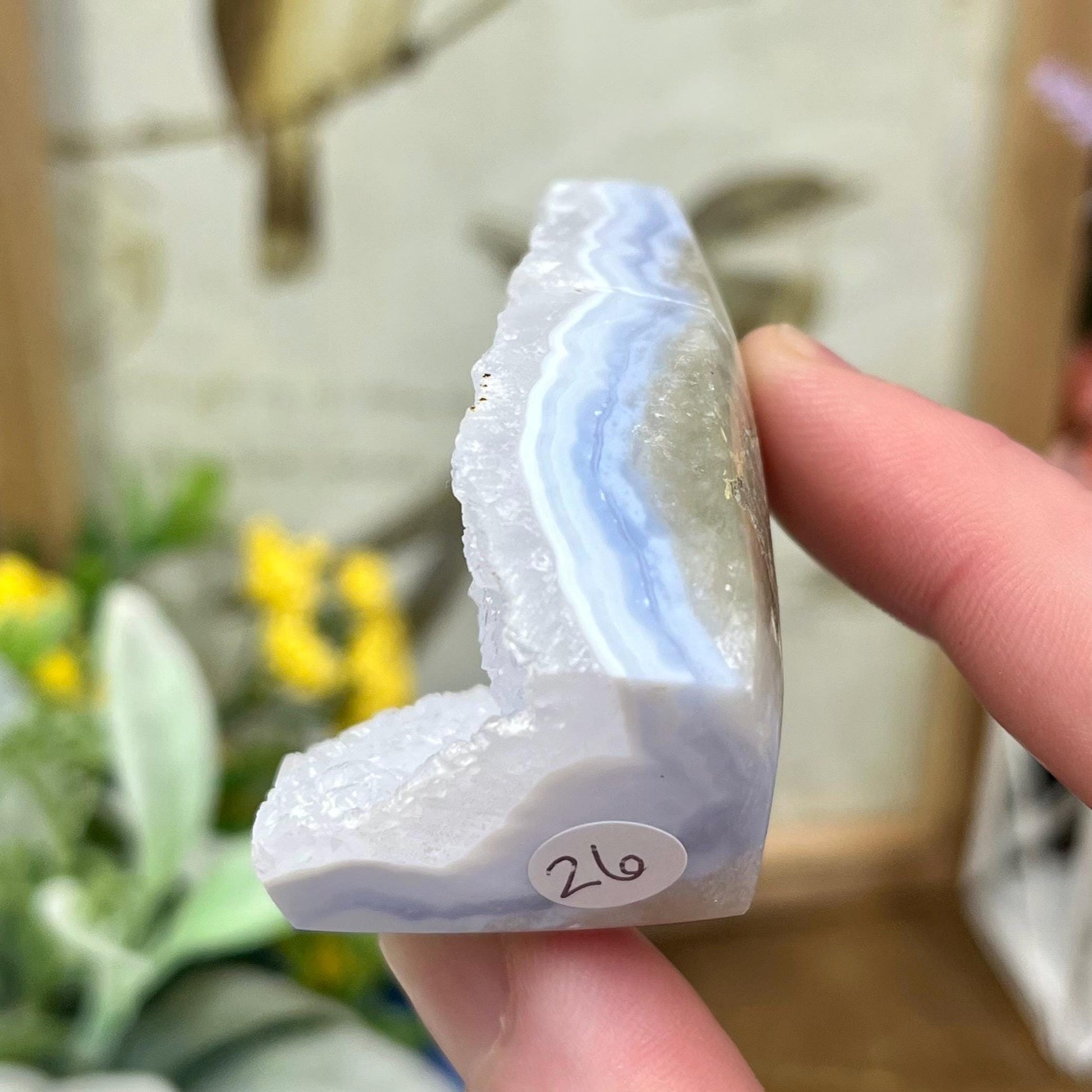 High Quality Blue Lace Agate Freeform | Druzy Blue Lace Agate | Crystal Flame