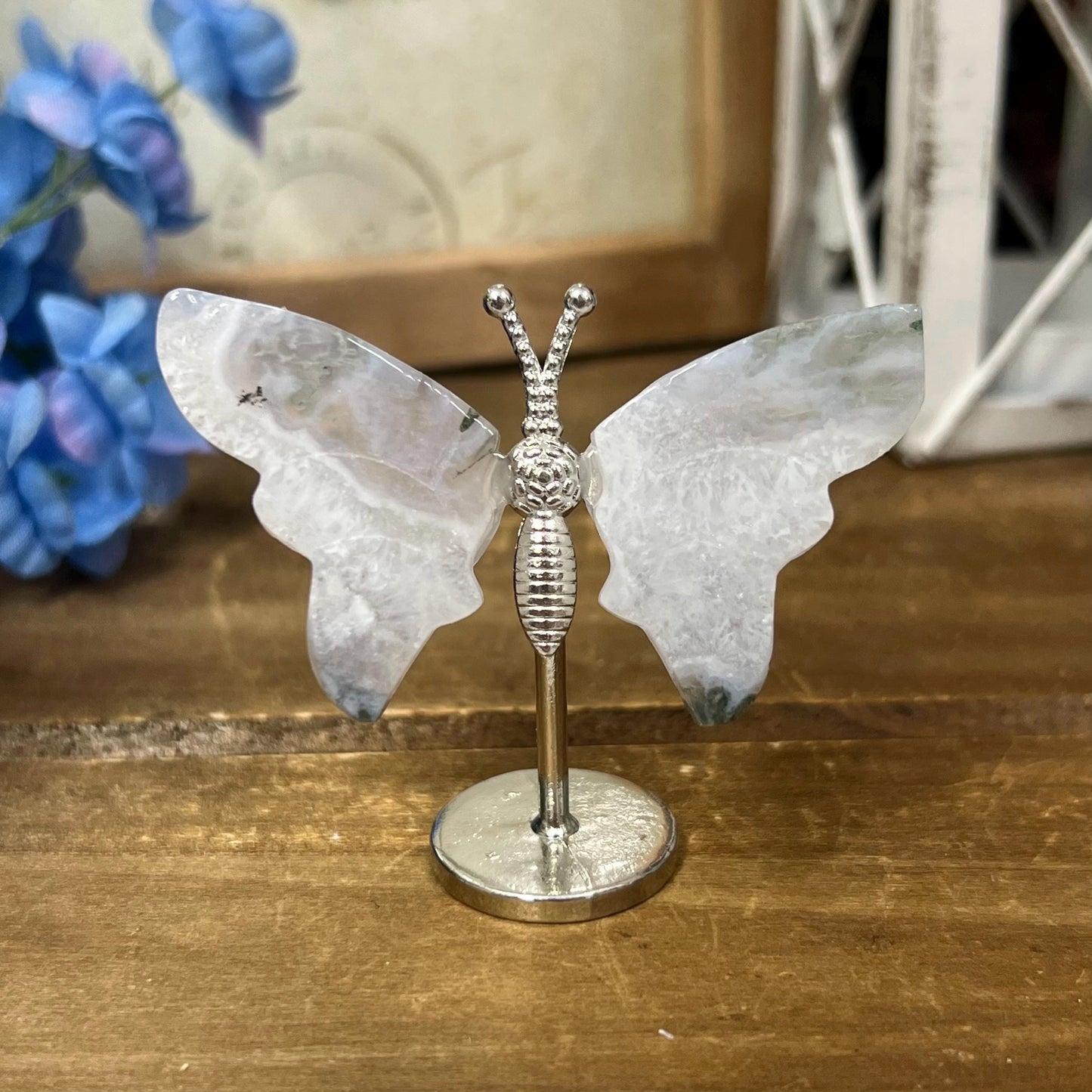Small Moss Agate Butterfly | Crystal Butterfly