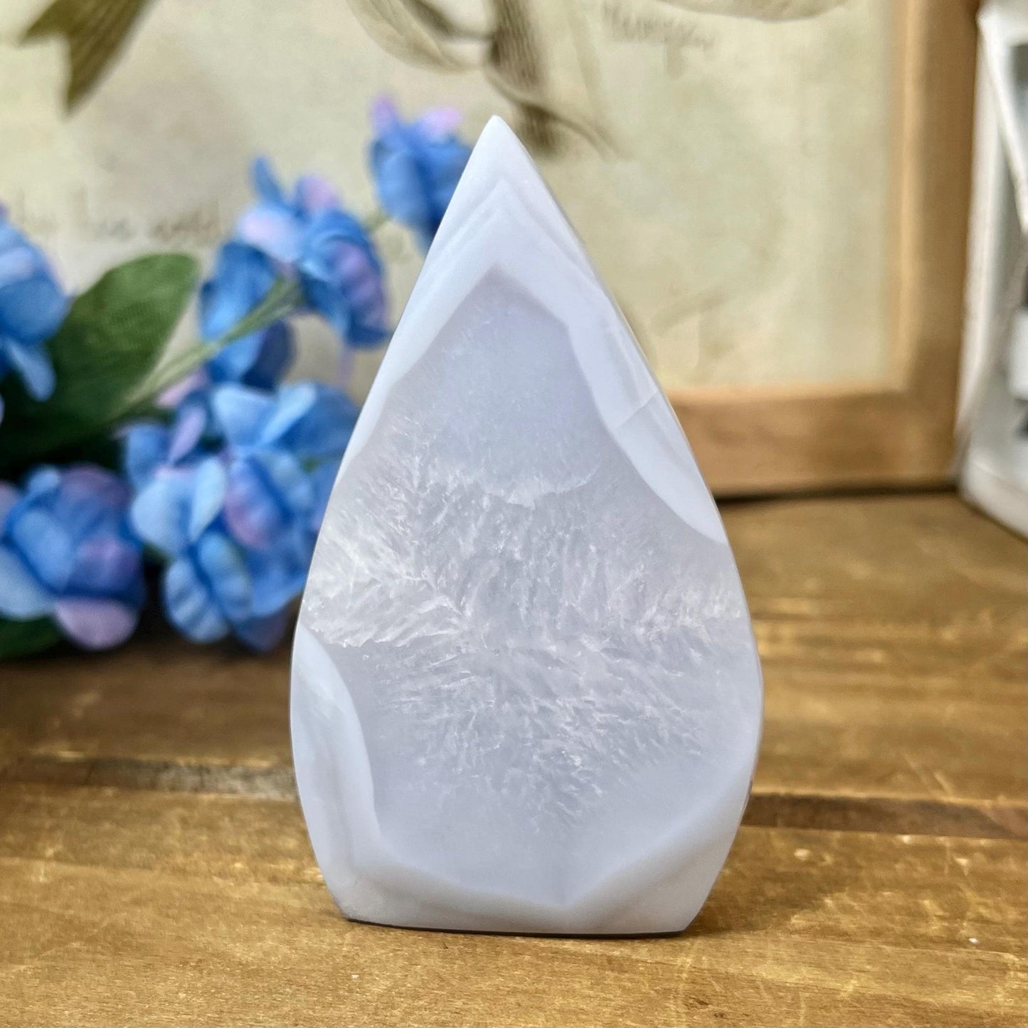 High Quality Blue Lace Agate Freeform | Druzy Blue Lace Agate | Crystal Flame