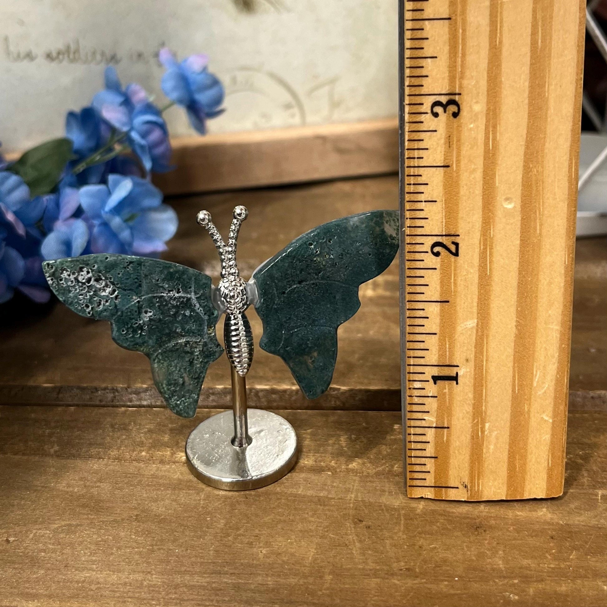 Small Moss Agate Butterfly | Crystal Butterfly