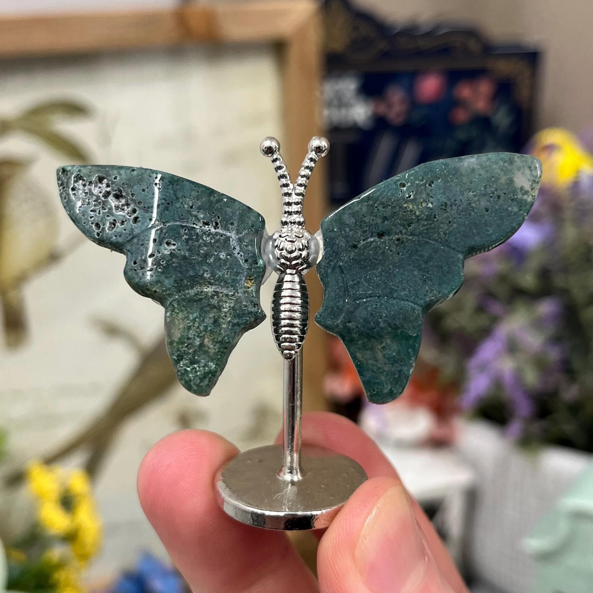 Small Moss Agate Butterfly | Crystal Butterfly