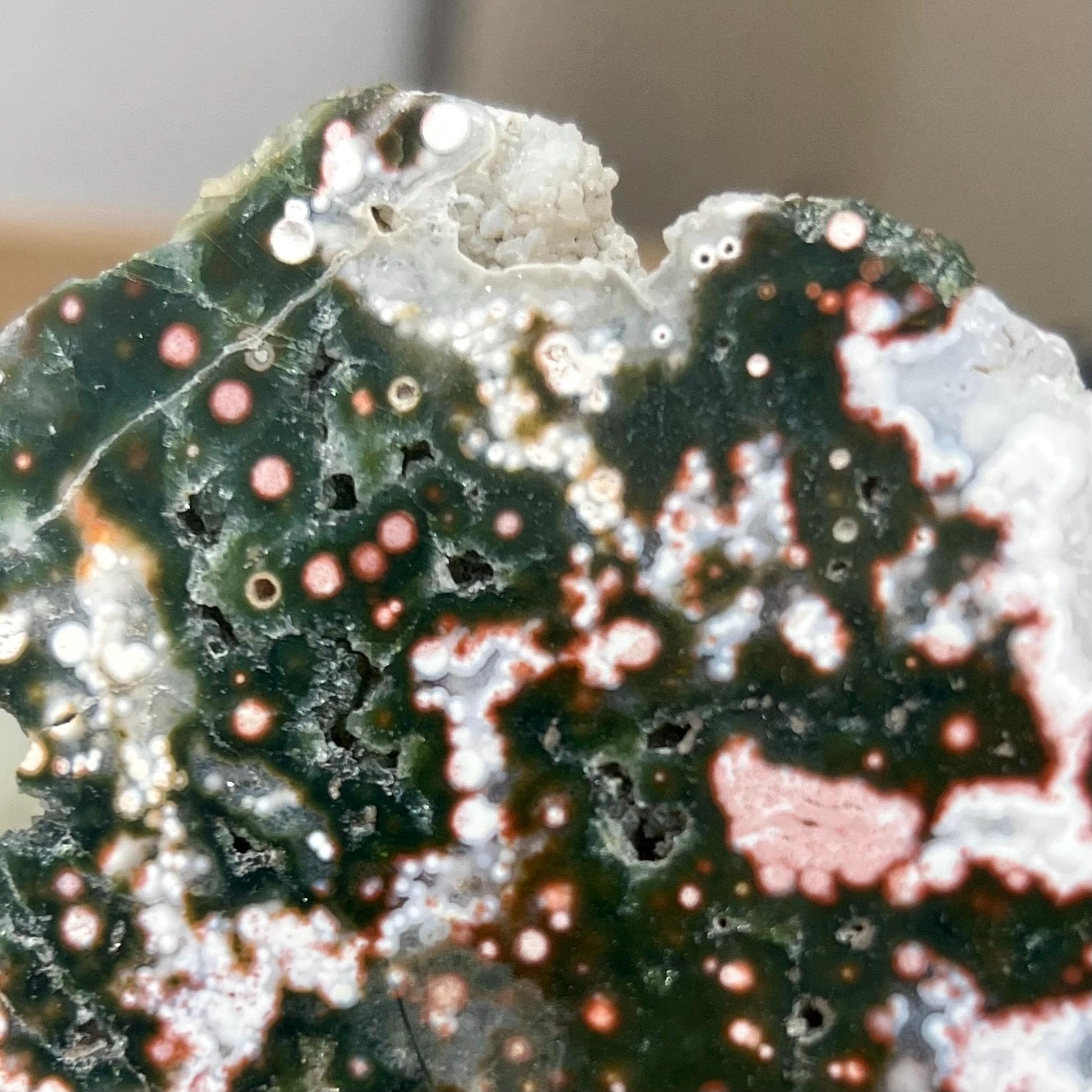 Veinless Ocean Jasper Slab | Pink Ocean Jasper | Druzy Ocean Jasper