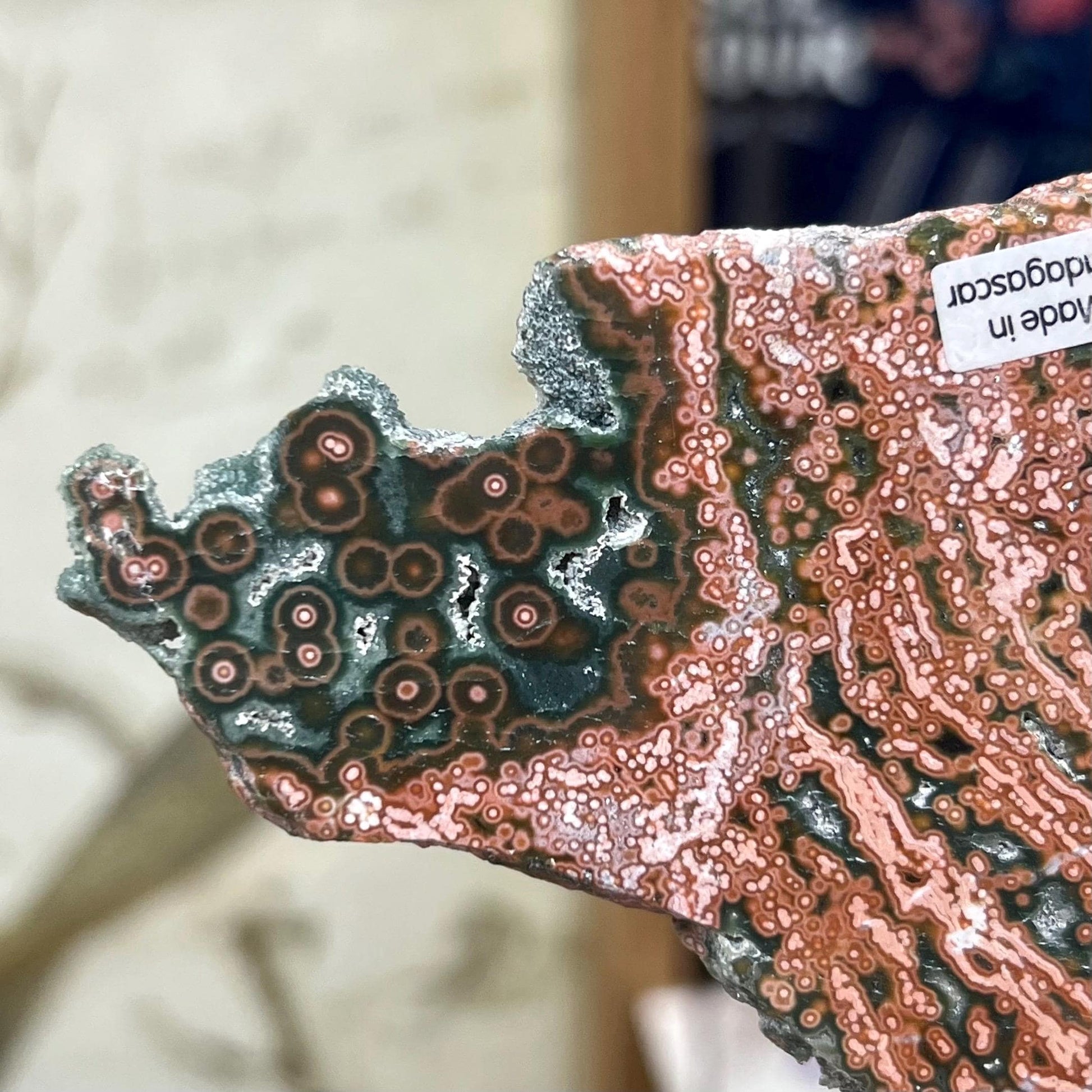 Veinless Ocean Jasper Slab | Pink Ocean Jasper | Druzy Ocean Jasper