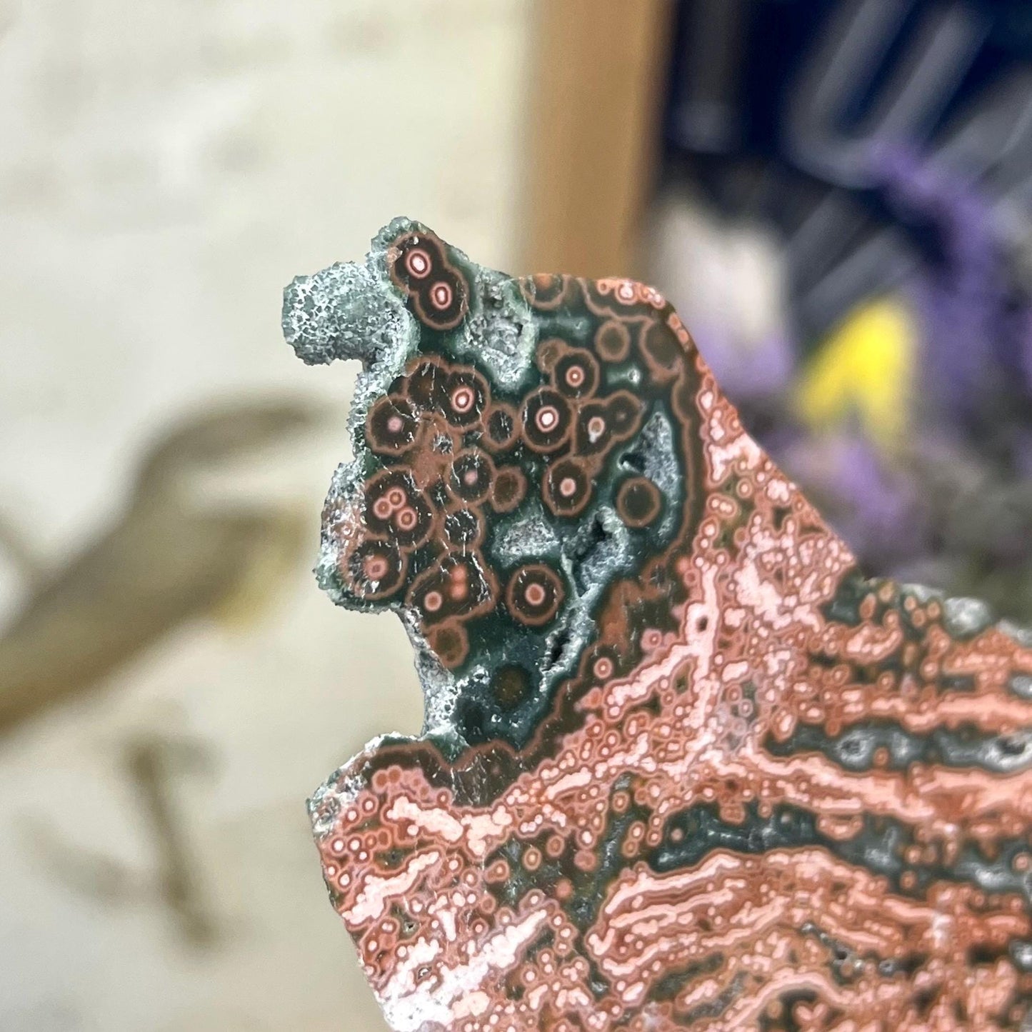 Veinless Ocean Jasper Slab | Pink Ocean Jasper | Druzy Ocean Jasper