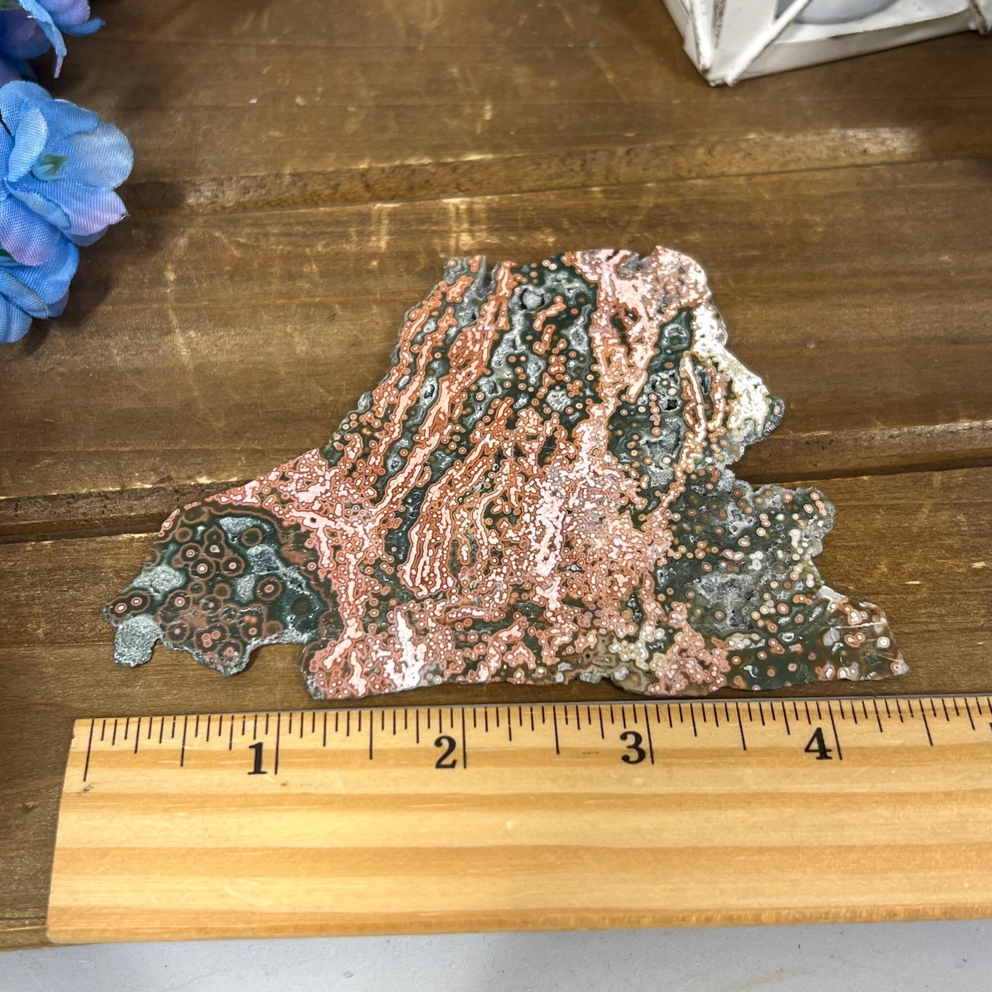 Veinless Ocean Jasper Slab | Pink Ocean Jasper | Druzy Ocean Jasper