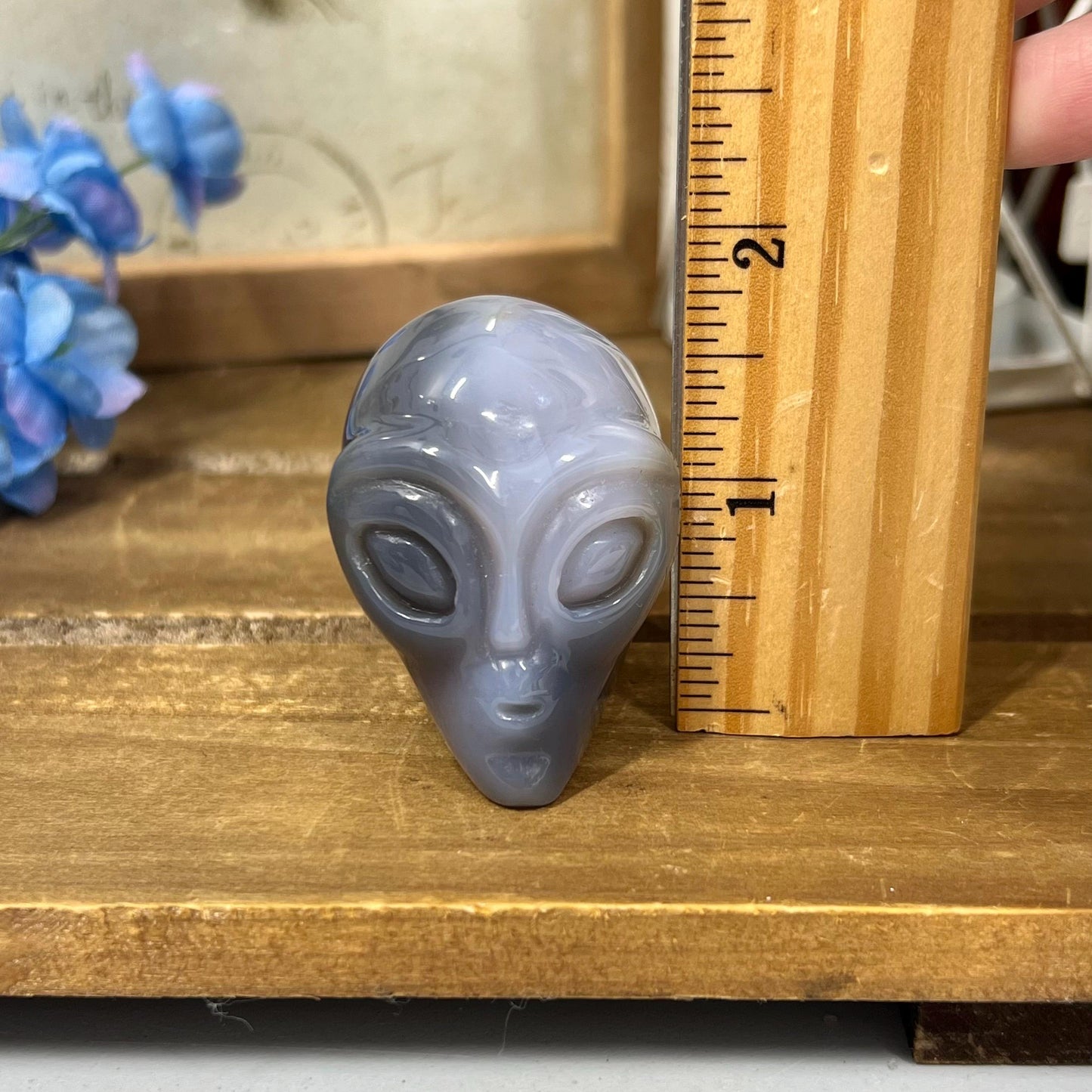 Agate Alien Head | Crystal Alien Carving