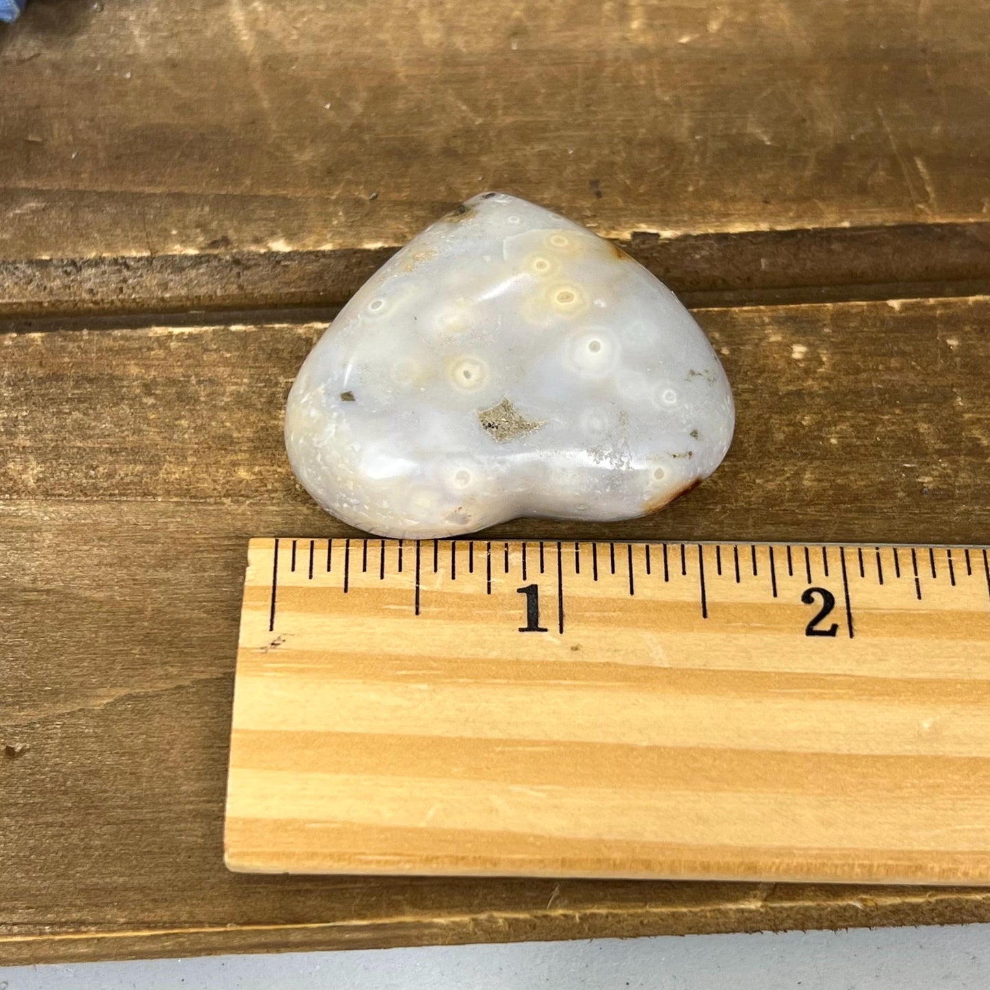 Sea Jasper Heart | Orbicular Sea Jasper | Crystal Heart Carving