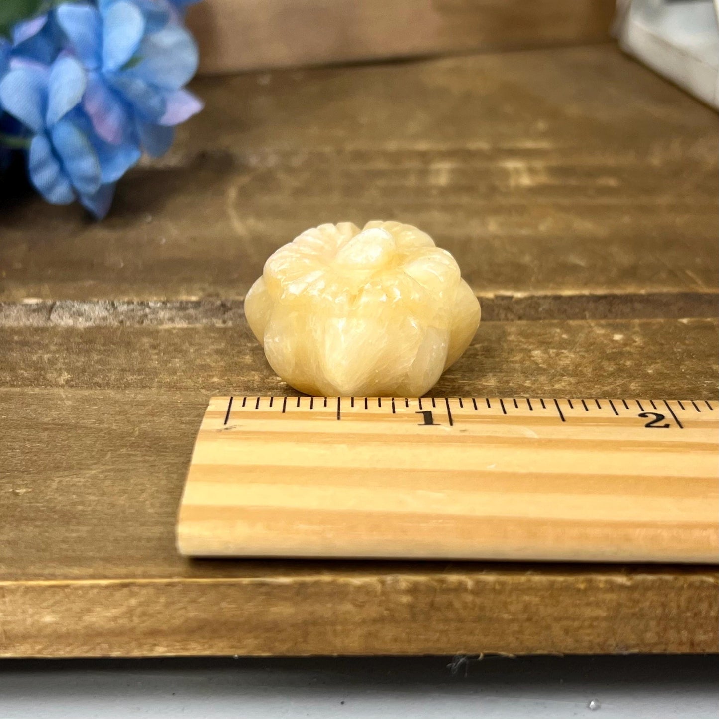 Calcite Pumpkin | Crystal Pumpkin Carving | Yellow Calcite