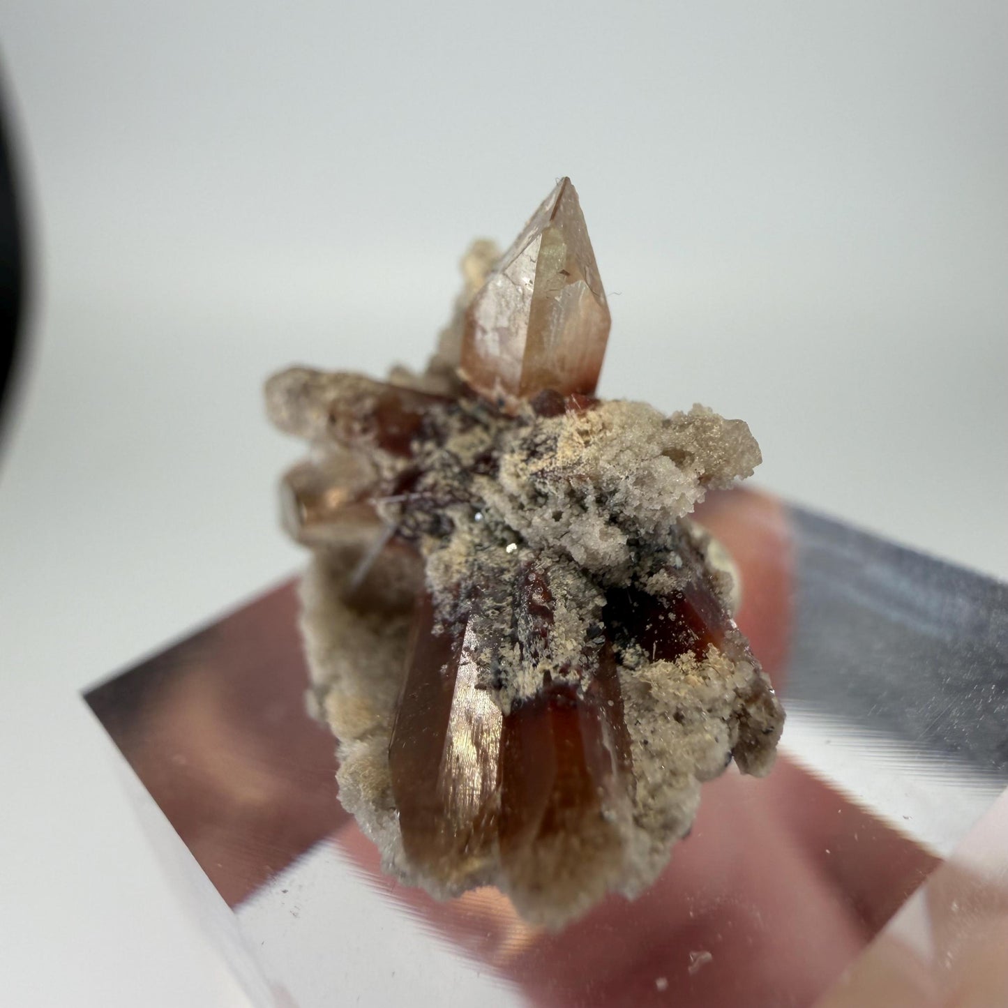 Utah Topaz Crystal Cluster on Matrix | Natural Champagne Topaz from the Thomas Range | Utah Mineral Specimen