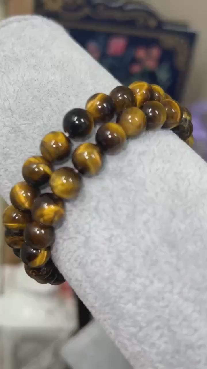 Flashy Tiger’s Eye Bracelet | Tiger Eye | 8mm Crystal Bracelet
