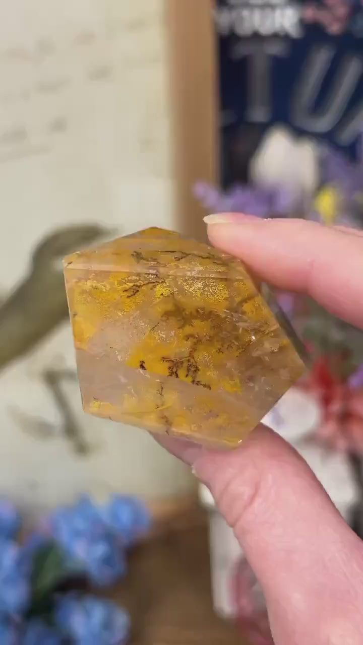 High Quality Dendritic Golden Healer Quartz Freeform | Dendritic Quartz | Hematoid Quartz | Dendrites | Yellow Hematoid Quartz