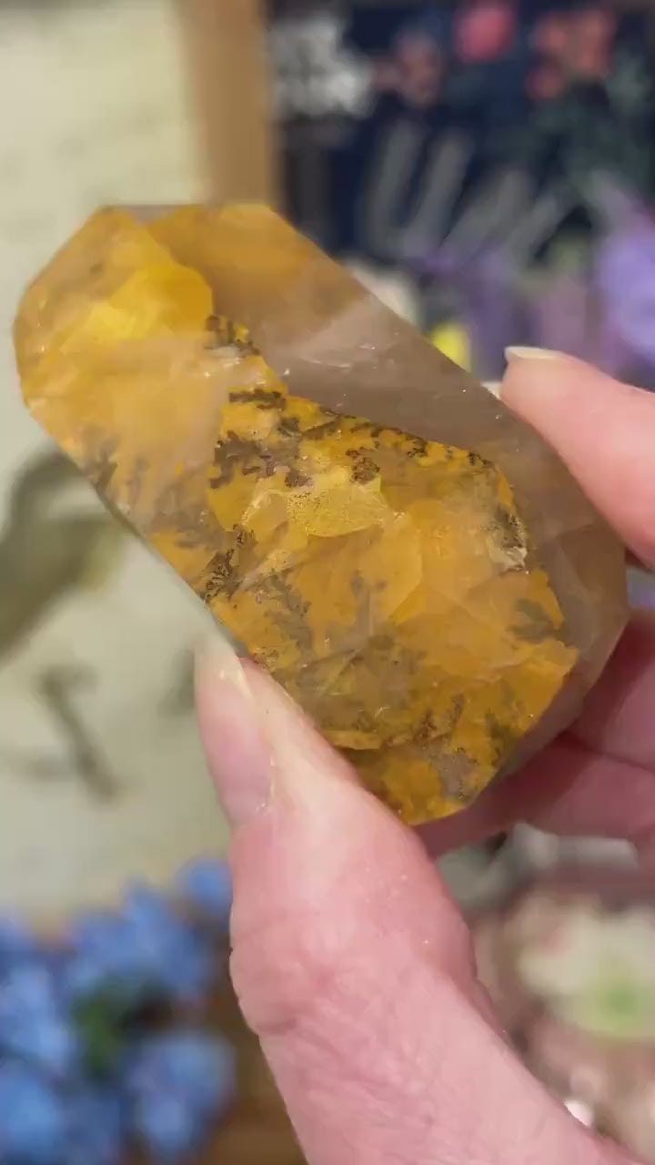 High Quality Dendritic Golden Healer Quartz Freeform | Dendritic Quartz | Hematoid Quartz | Dendrites | Yellow Hematoid Quartz