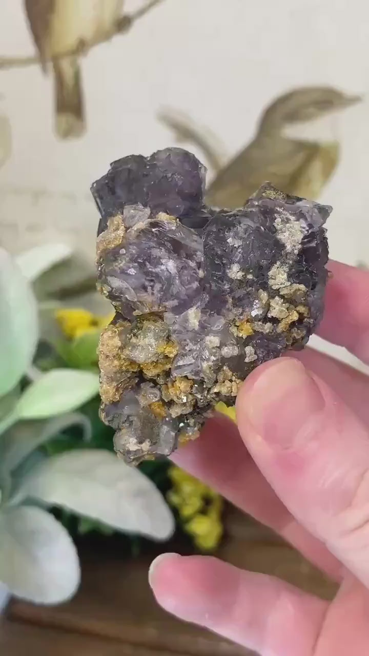 Dark Purple Yaogangxian Fluorite Specimen | Yaogangxian Mineral Specimen