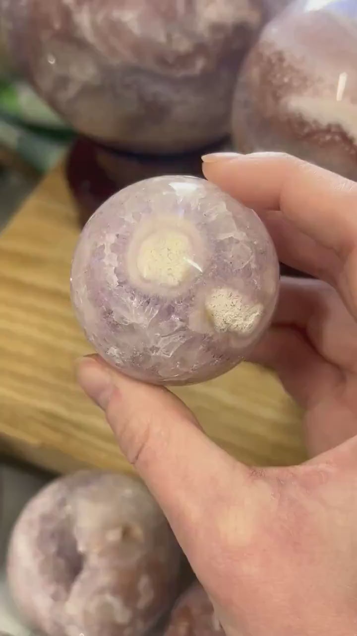 High Quality Pink Amethyst Sphere | Pastel Amethyst | Amethyst Flower Agate