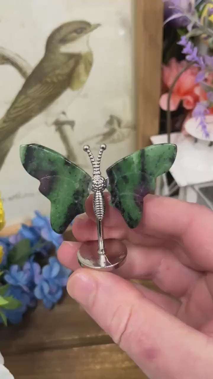 Small Ruby Zoisite Butterfly | Crystal Butterfly