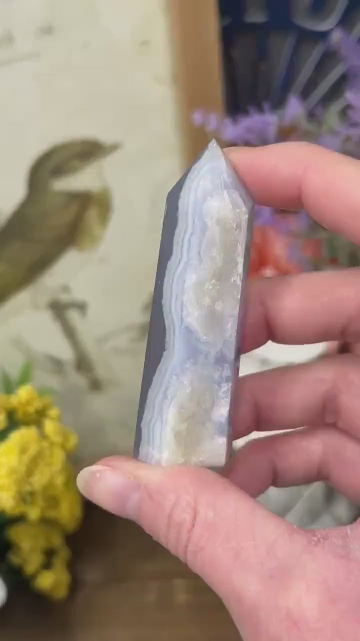 High Quality Blue Lace Agate Tower