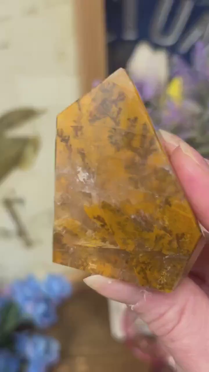 High Quality Dendritic Golden Healer Quartz Freeform | Dendritic Quartz | Hematoid Quartz | Dendrites | Yellow Hematoid Quartz