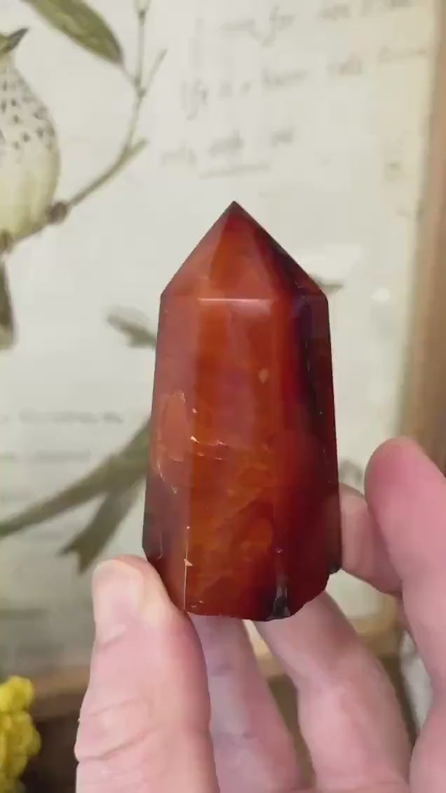 Dark Carnelian Tower | Red Carnelian Agate