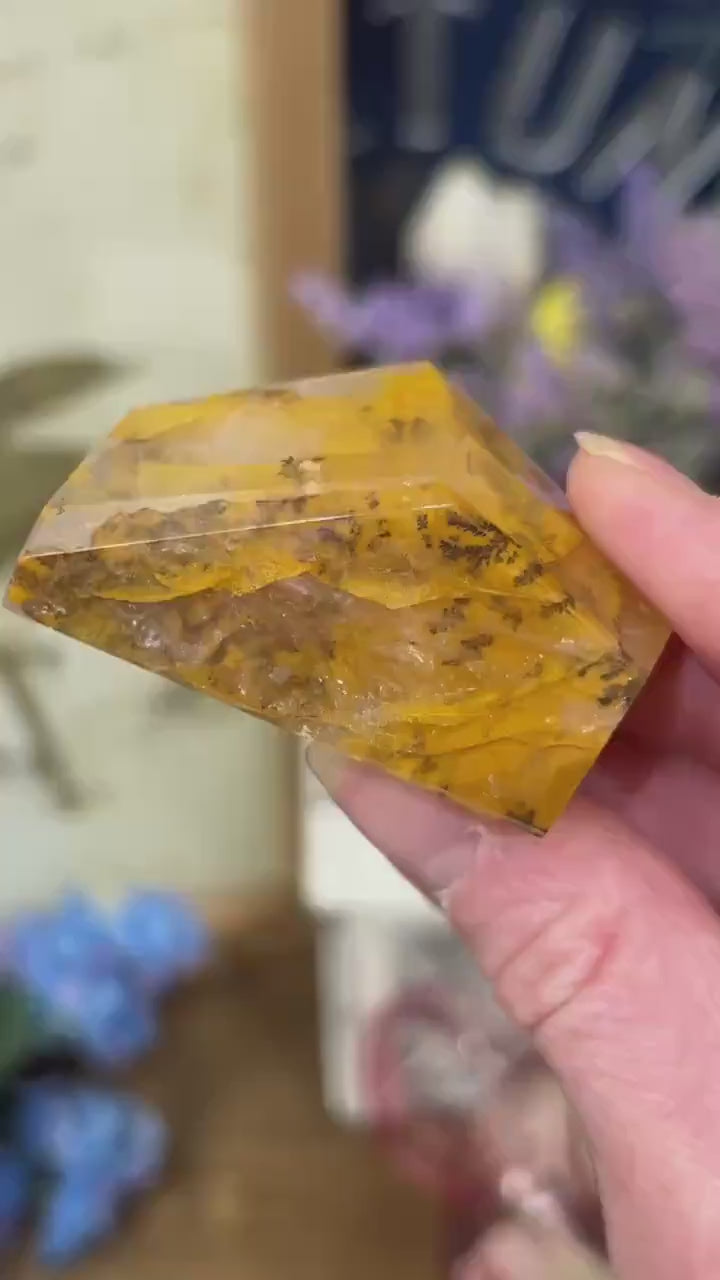 Small High Quality Dendritic Golden Healer Quartz Freeform | Dendritic Quartz | Hematoid Quartz | Dendrites | Yellow Hematoid Quartz