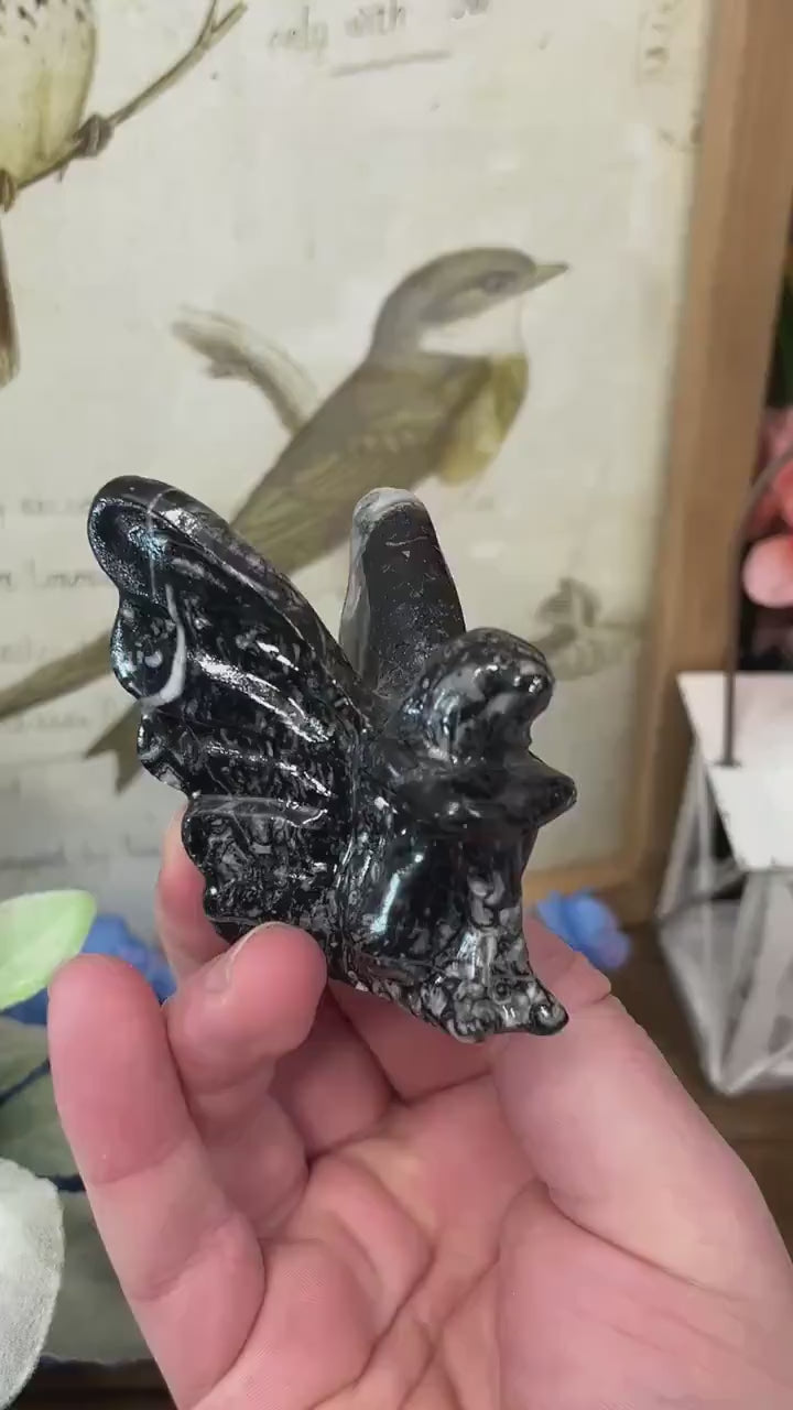 Shell Jasper Fairy | Crystal Angel Carving | Crystal Fairy