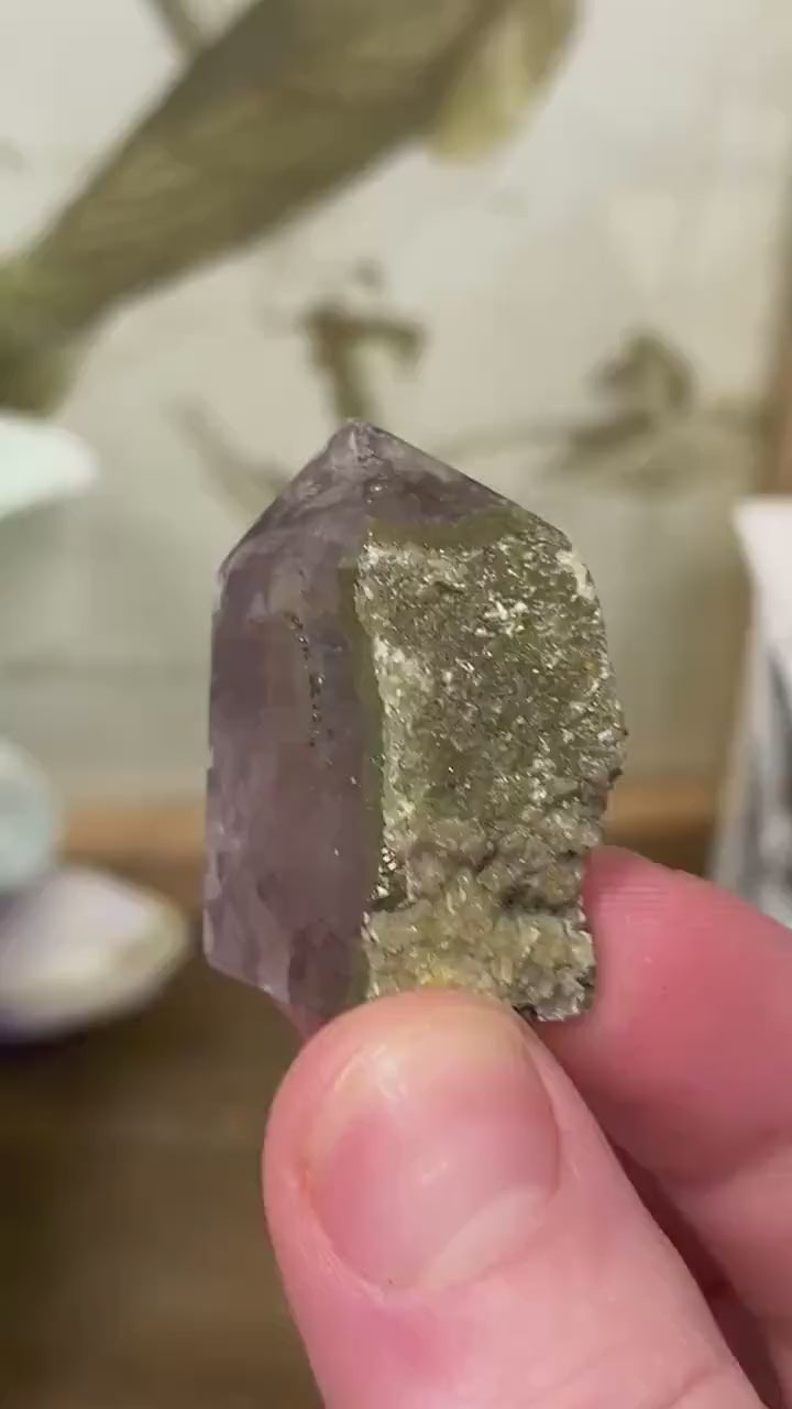 Small Fluorite with Pyrite Tower | Clear Fluorite | Banded Fluorite | Pyrite Fluorite