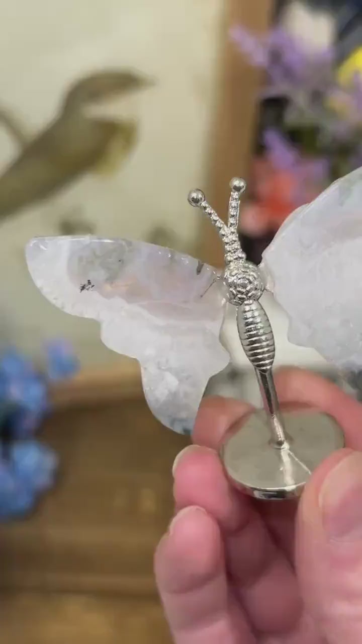 Small Moss Agate Butterfly | Crystal Butterfly