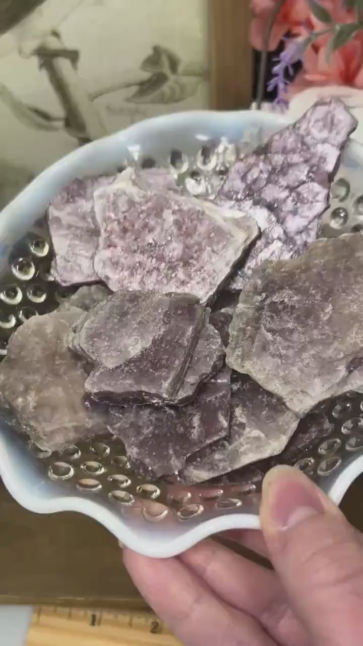 Raw Purple Mica Slice | Raw Lepidolite | Flashy Purple Mica