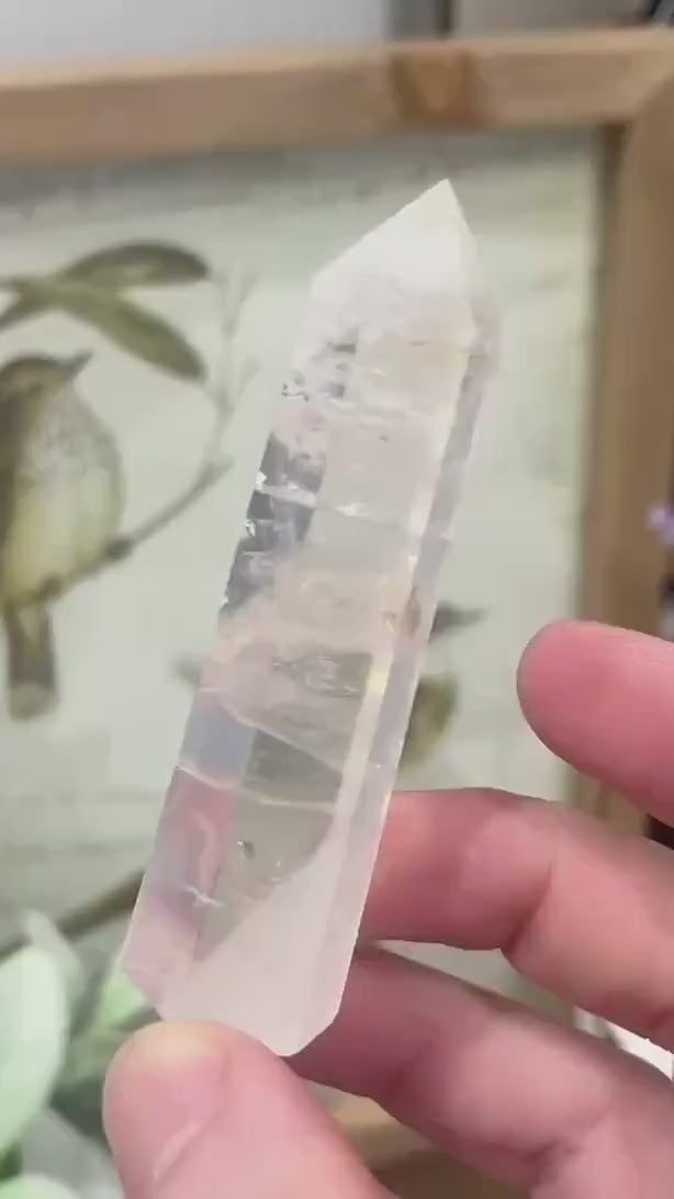 Light Rose Quartz Tower | Glassy Rose Quartz