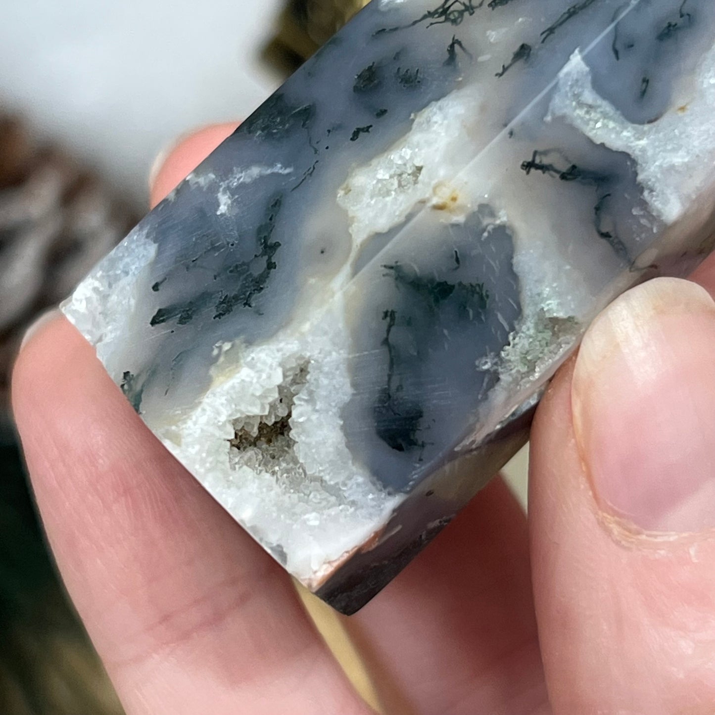 High Quality Moss Agate | Druzy Moss Agate