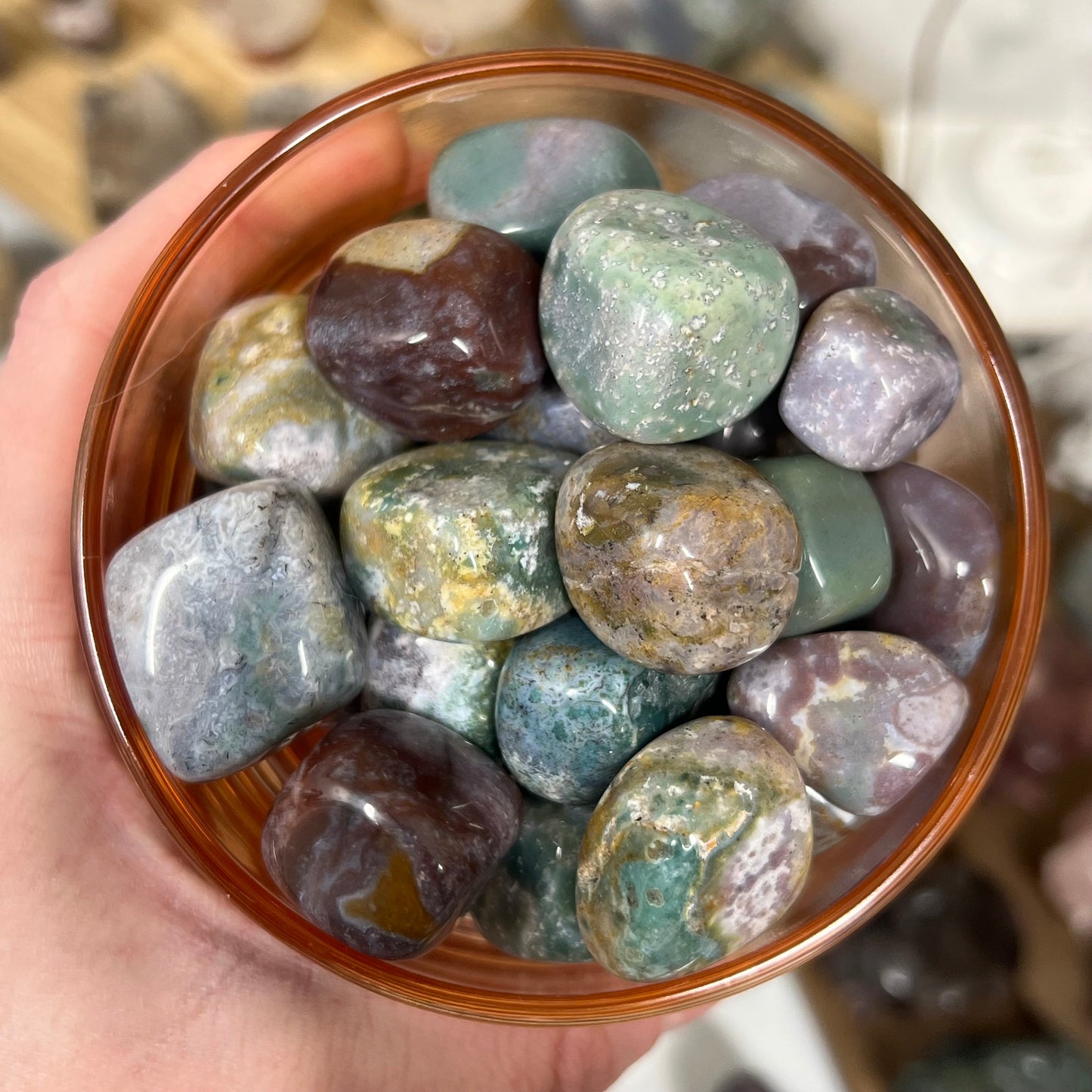 Sea Jasper Tumble | Colorful Sea Jasper | Crystal Tumbles