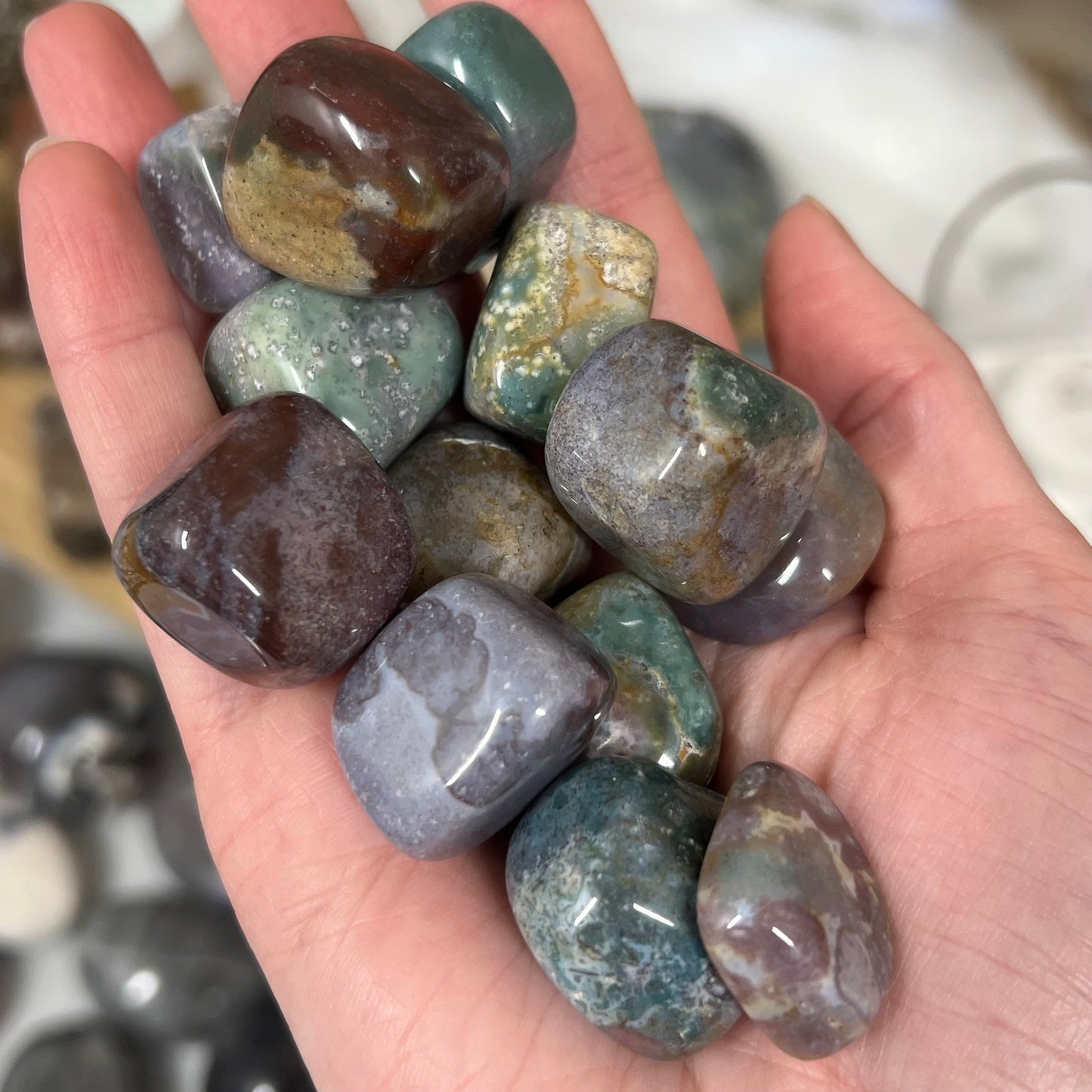 Sea Jasper Tumble | Colorful Sea Jasper | Crystal Tumbles