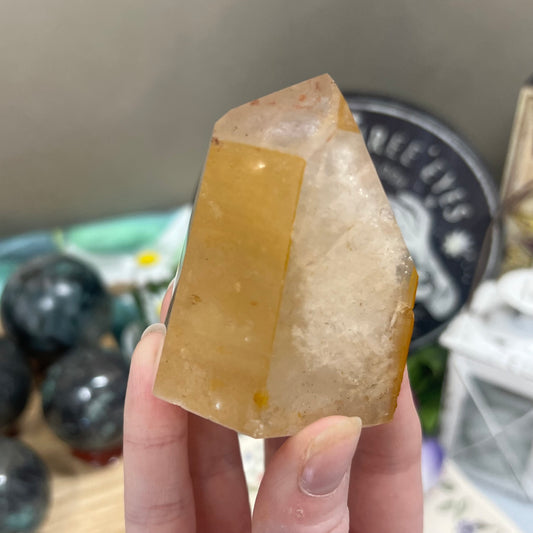 Rare Dreamcoat Lemurian Quartz Tower | Included Quartz | Brazilian Quartz