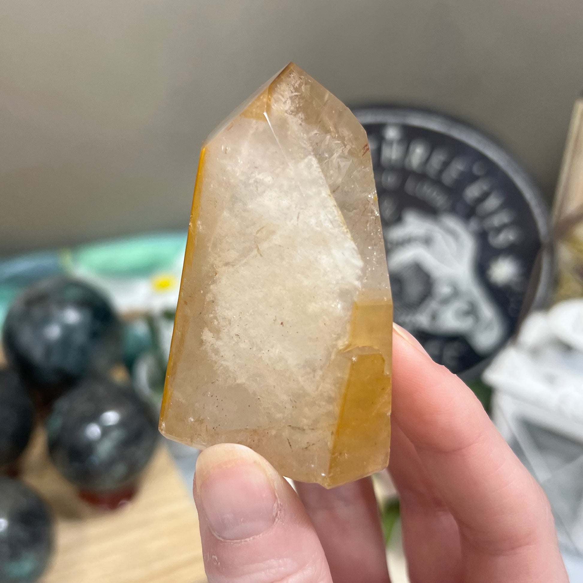 Rare Dreamcoat Lemurian Quartz Tower | Included Quartz | Brazilian Quartz