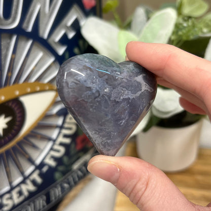 Colorful Moss Agate Heart