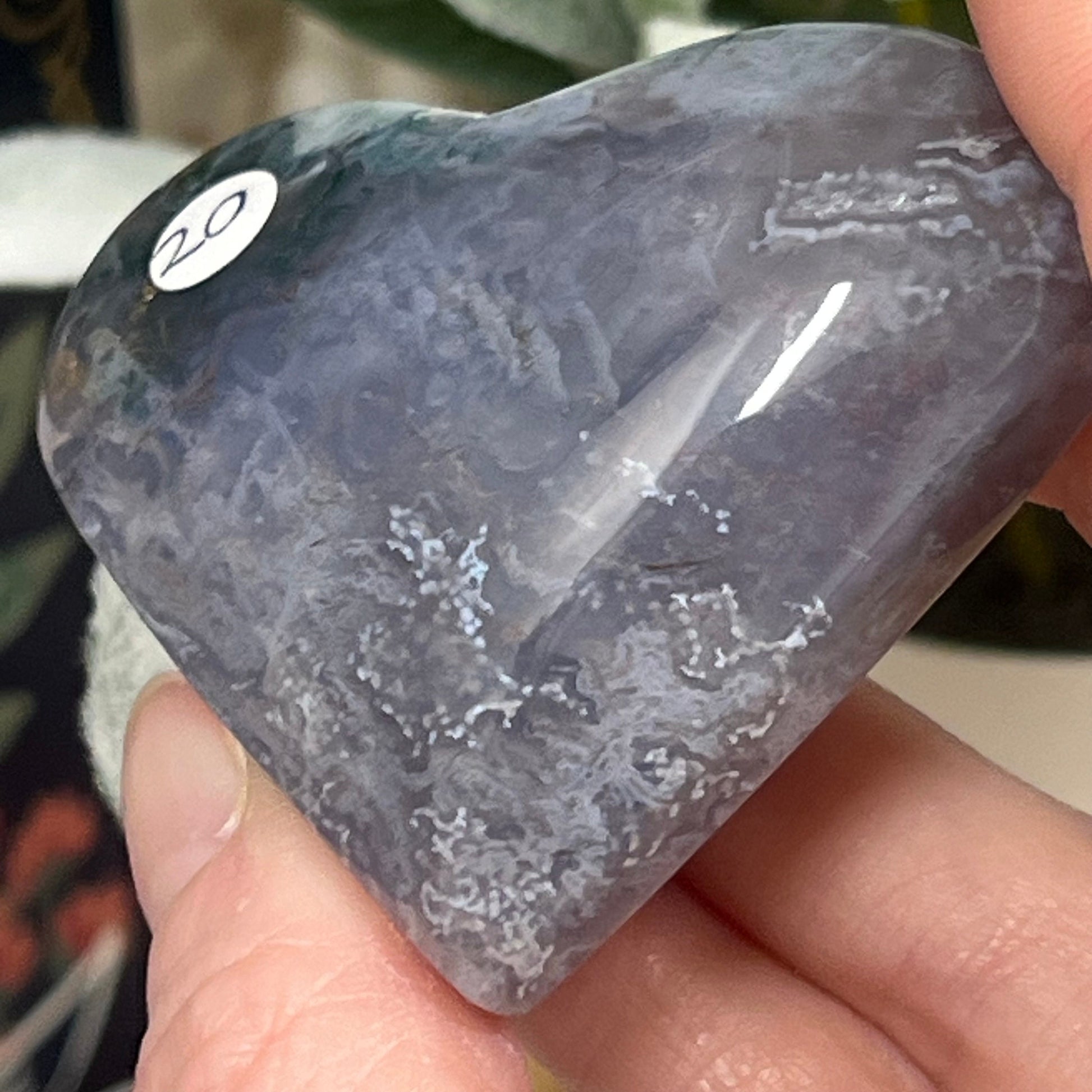 Colorful Moss Agate Heart