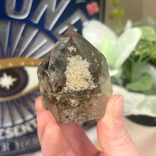 High Quality Garden Quartz Tower | Chlorite Included Quartz | Lodolite Quartz