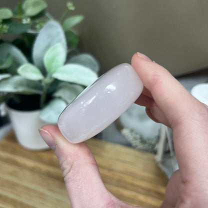 Pink Mangano Calcite Palm | UV Reactive Calcite