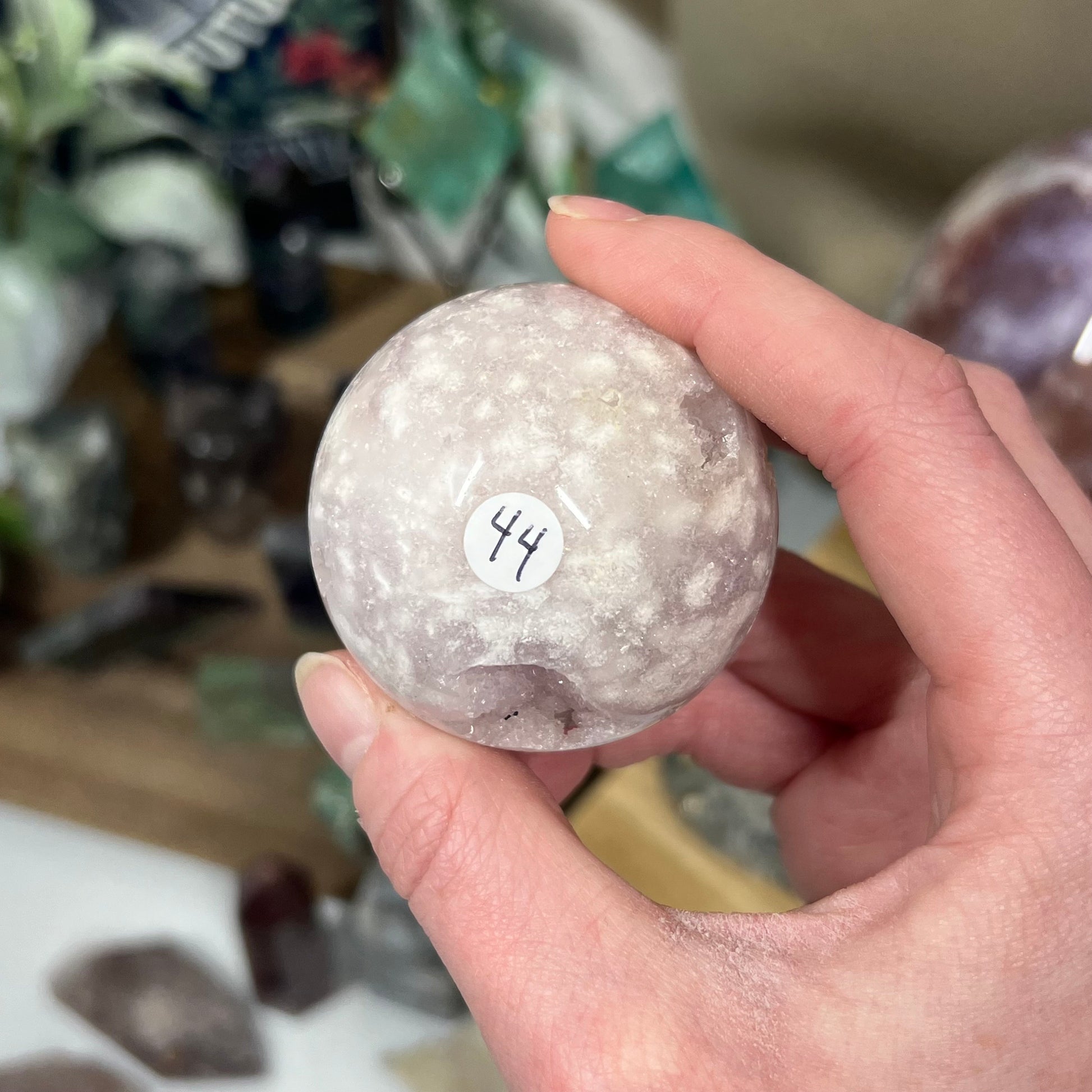 Sparkly Pink Amethyst Sphere | Pink Amethyst Flower Agate | Druzy Pink Amethyst Sphere