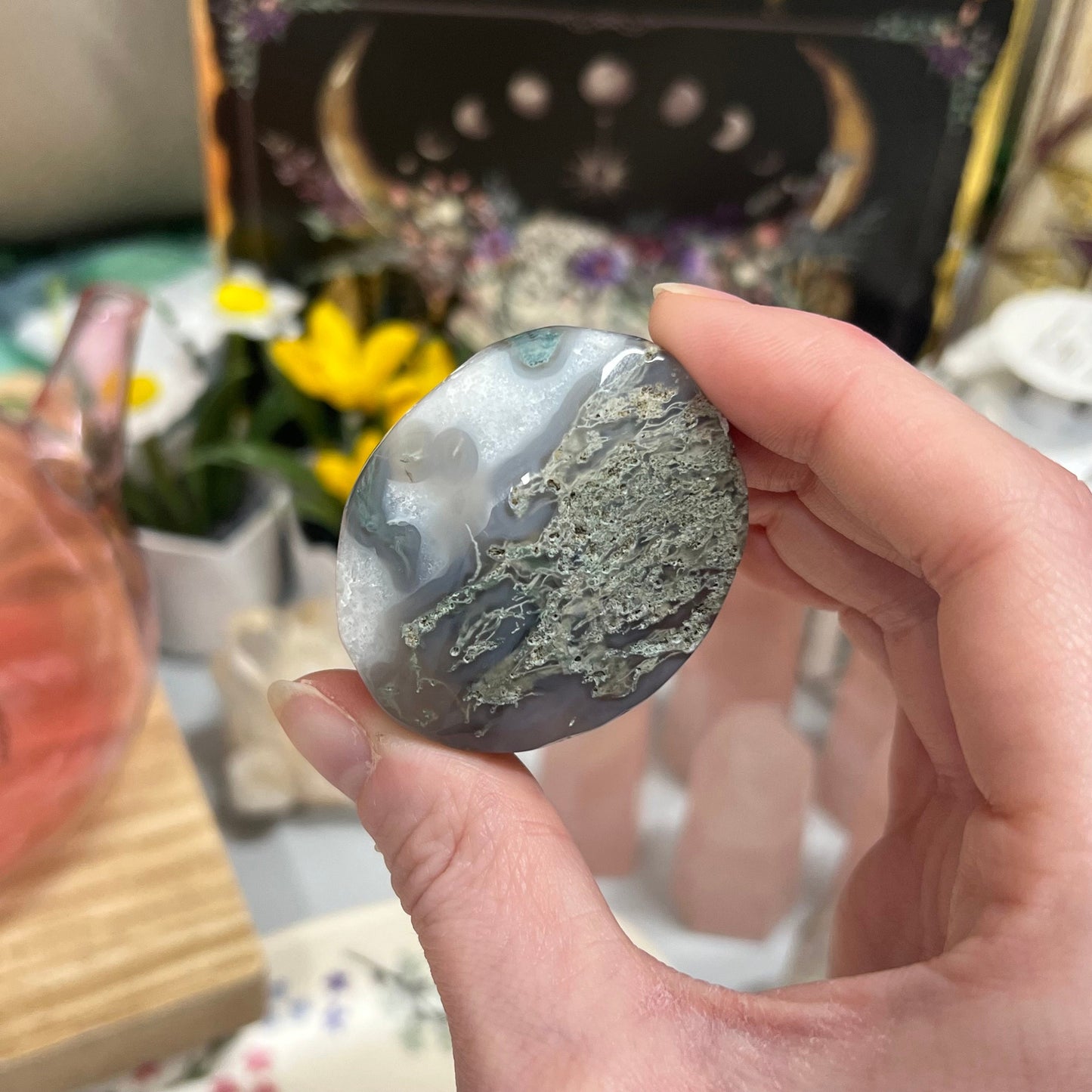 Gorgeous Extra Grade Moss Agate Palm