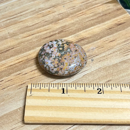 Small 8th Vein Ocean Jasper Palm | Marovato Ocean Jasper Palm Stone | Eighth Vein | Pink Ocean Jasper