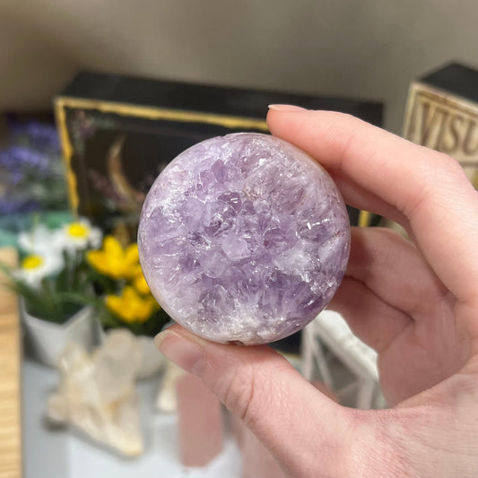 High Quality Pink Amethyst Sphere | Pastel Pink Amethyst | Amethyst Druzy Sphere