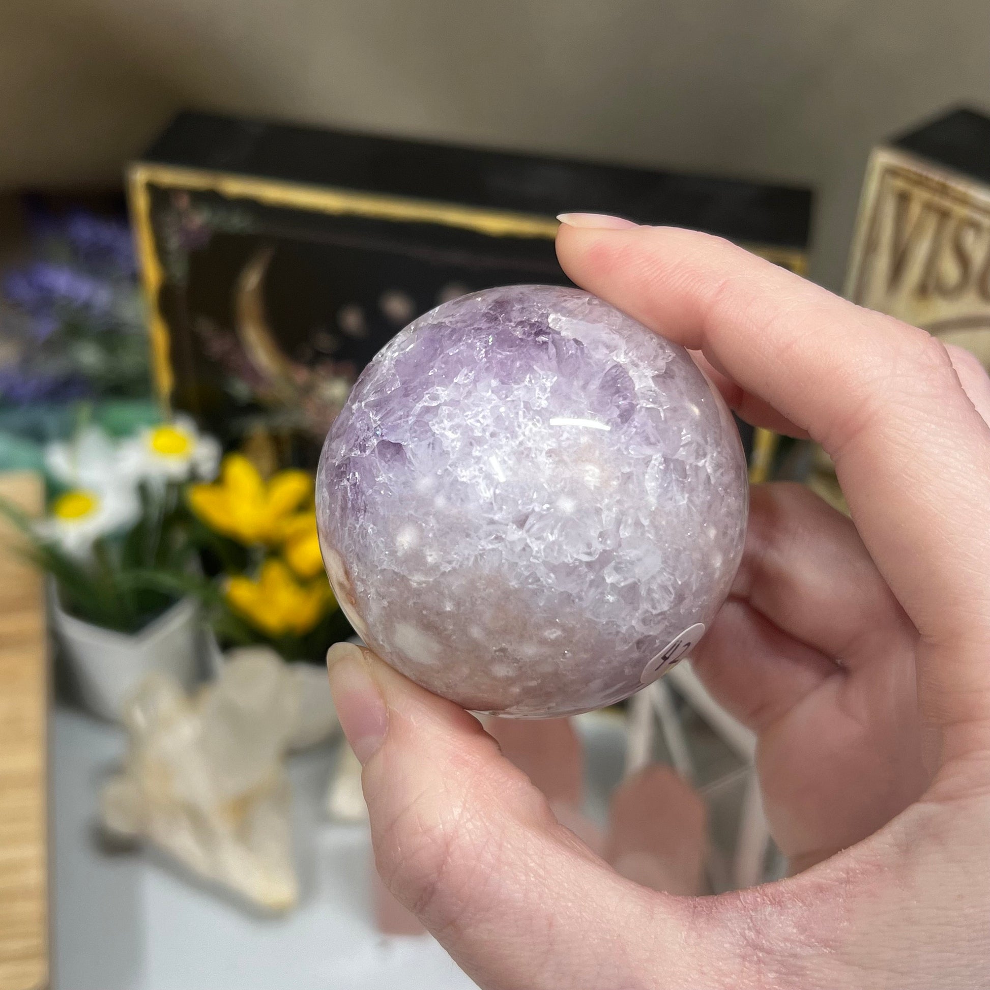 High Quality Pink Amethyst Sphere | Pastel Pink Amethyst | Amethyst Druzy Sphere